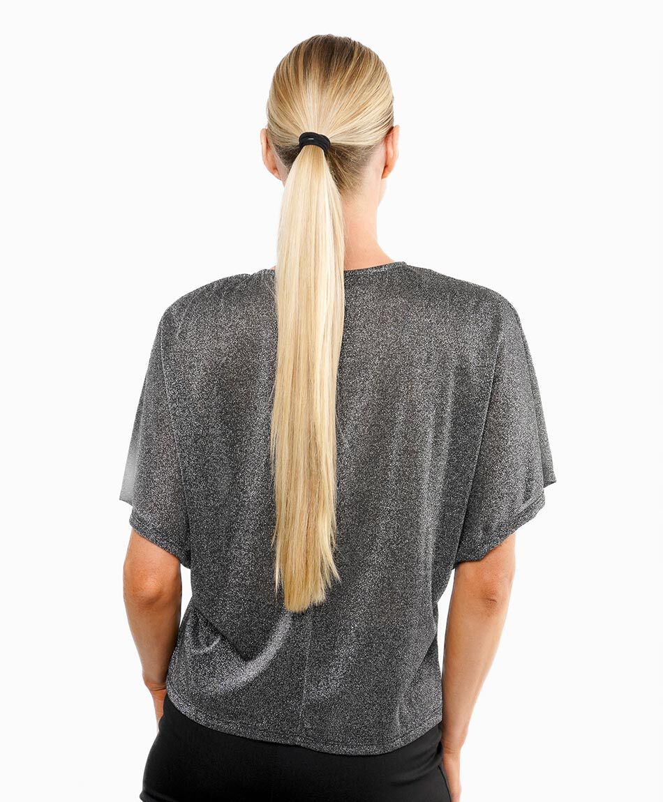 Polera mujer capa  brillante lisa drack