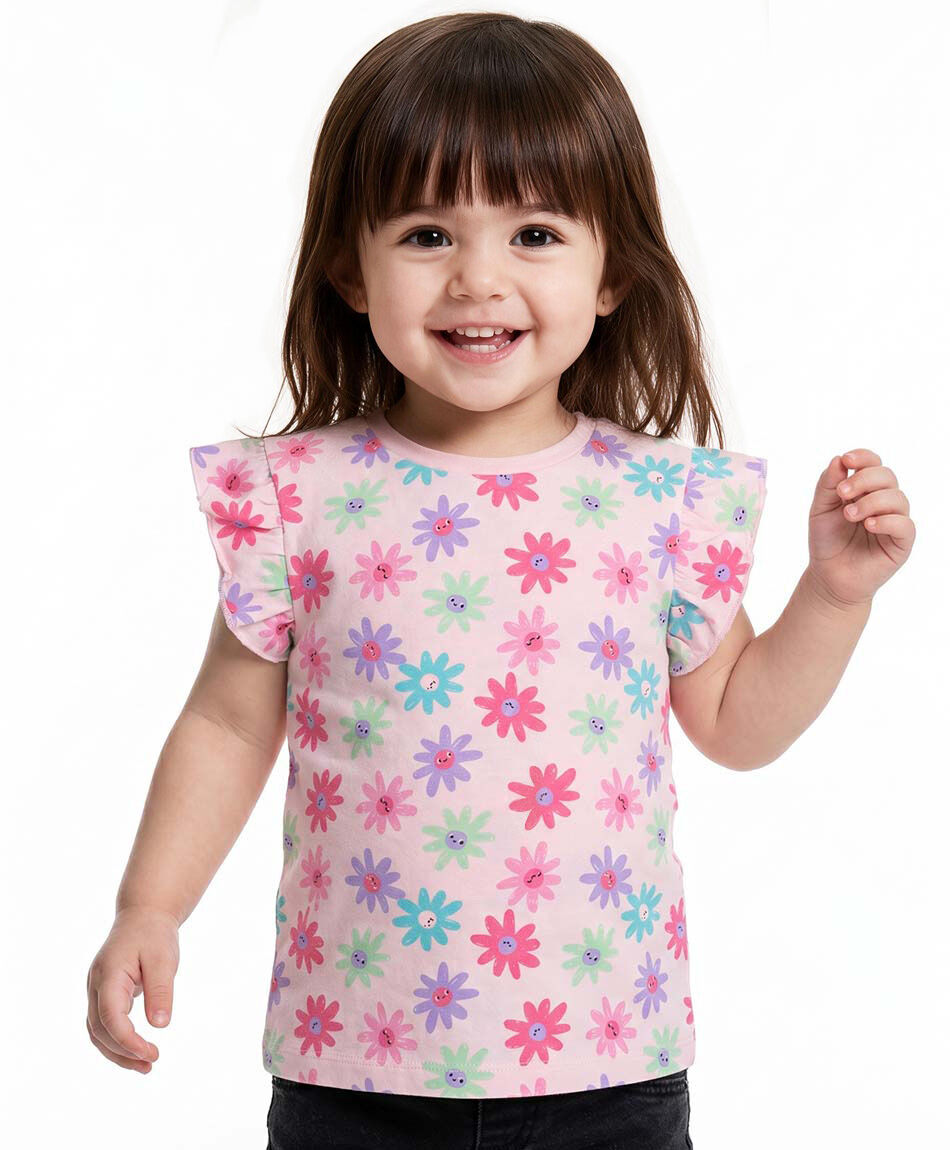 Polera beb&eacute; florcitas