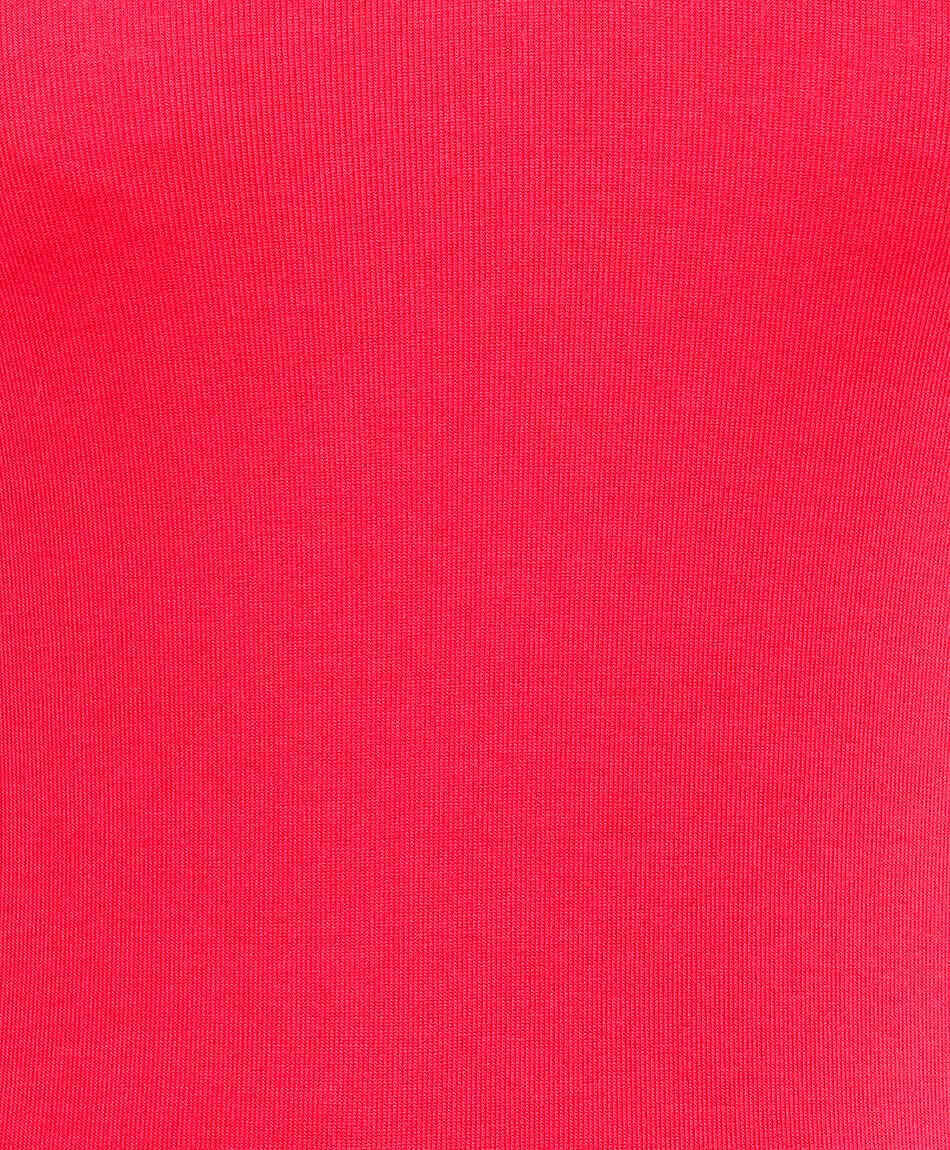 Polera mujer cuello polo roja