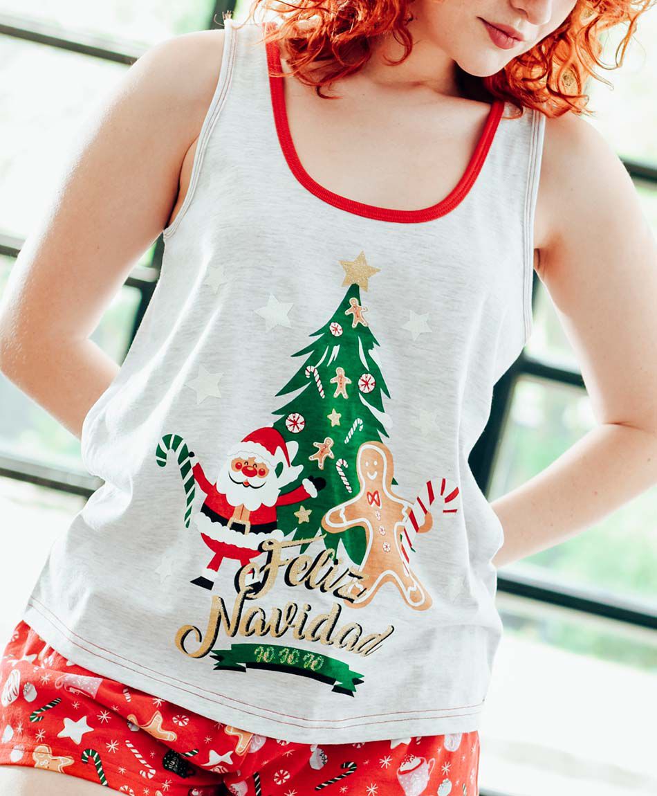 Pijama mujer navidad short