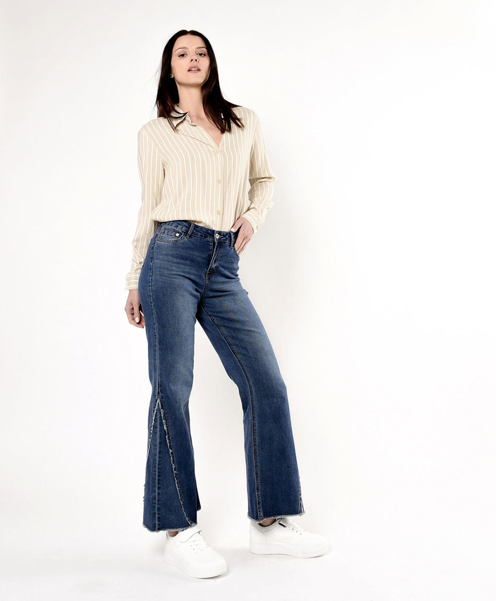 Jeans mujer patch flare Jeans mujer patch flare