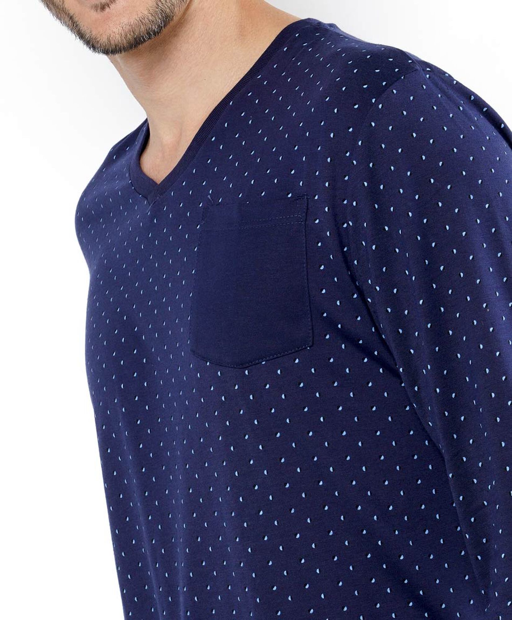 Pijama hombre azul puntos Pijama hombre azul puntos