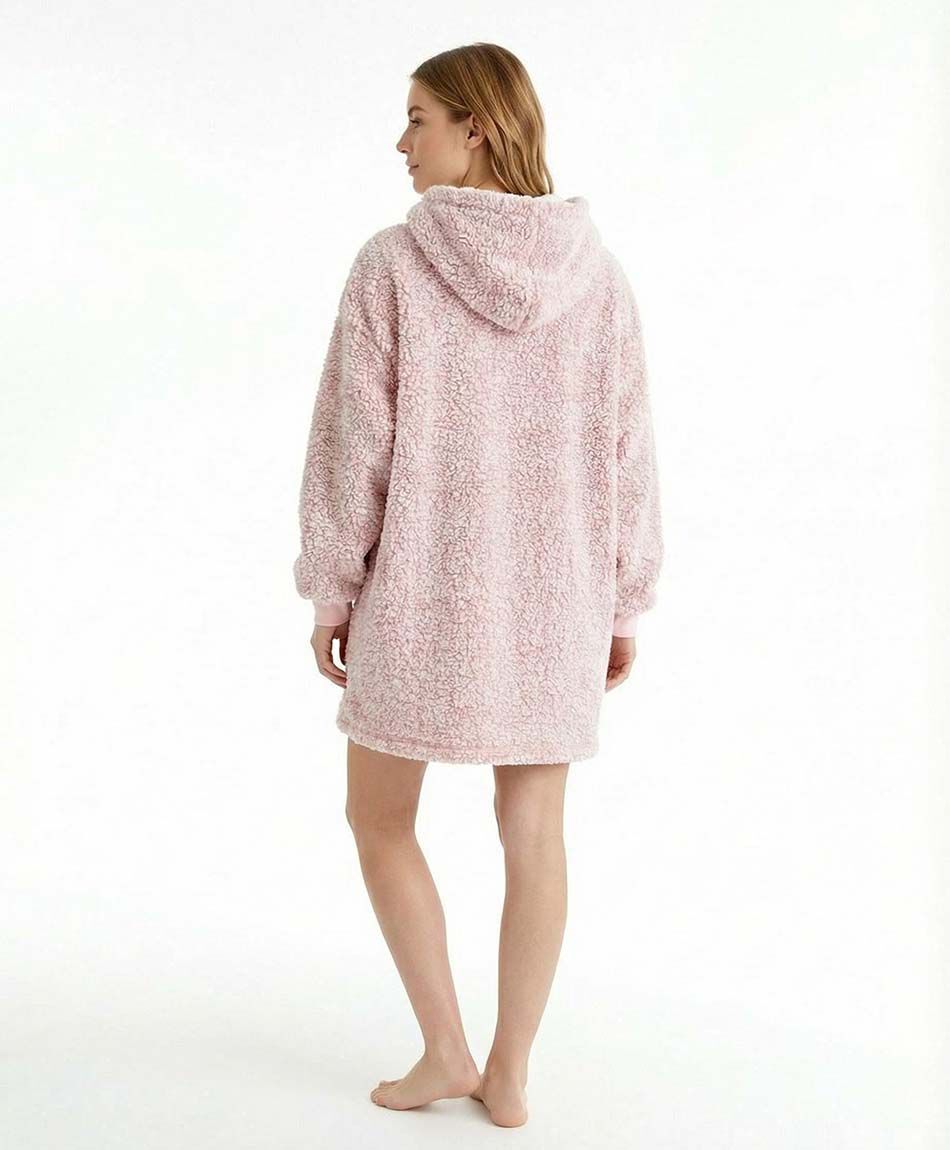 Poler&oacute;n manta mujer chiporro rosa suave