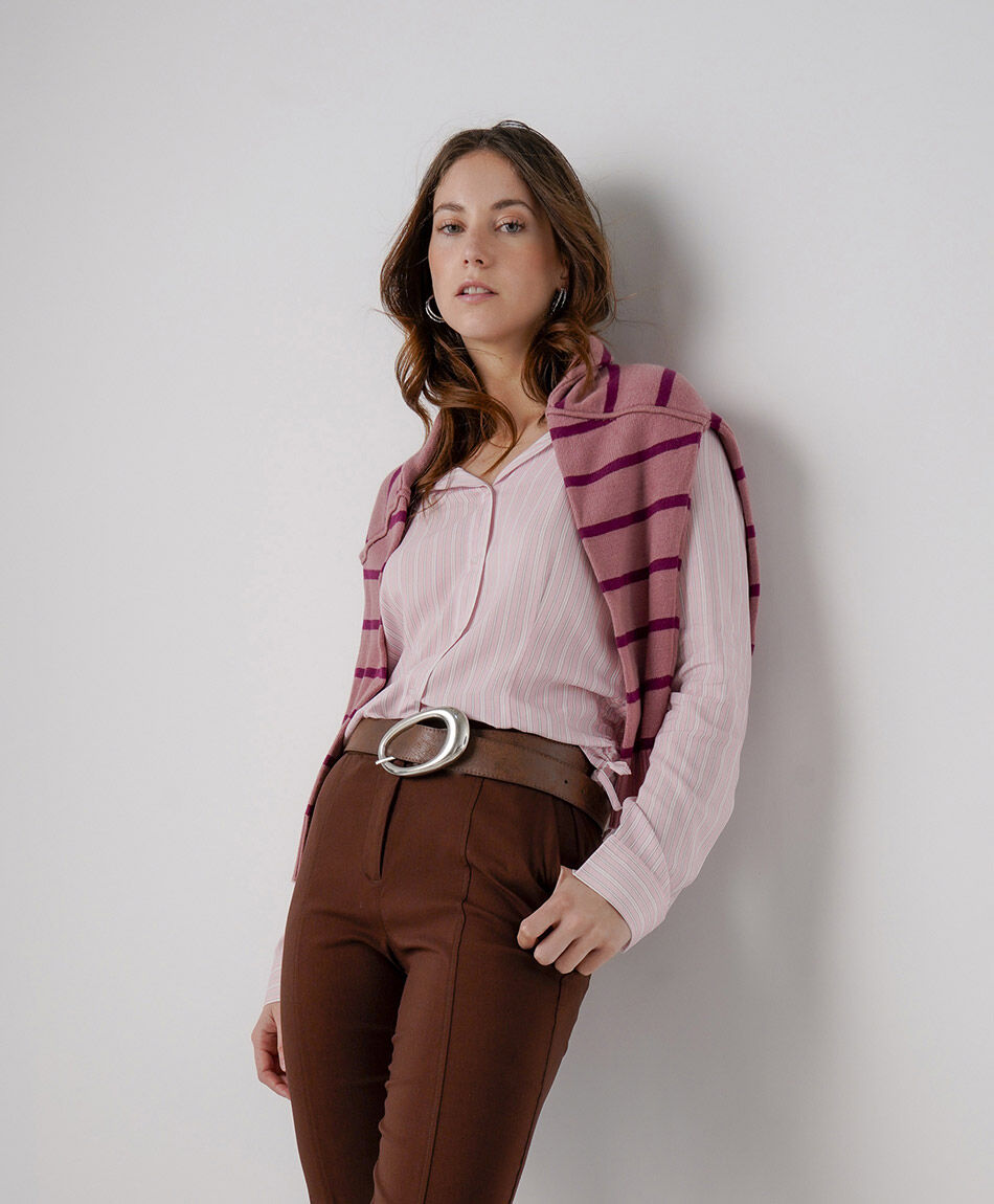 Blusa mujer l&iacute;neas recogida