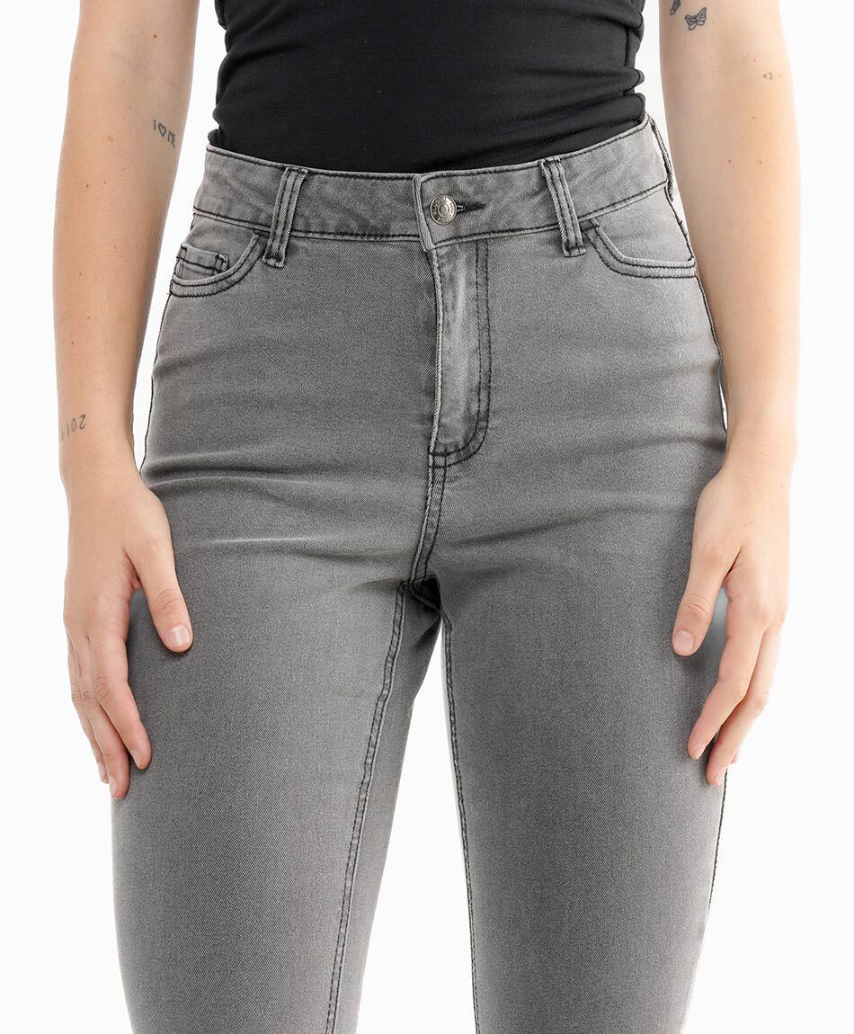 Jeans mujer gris flare