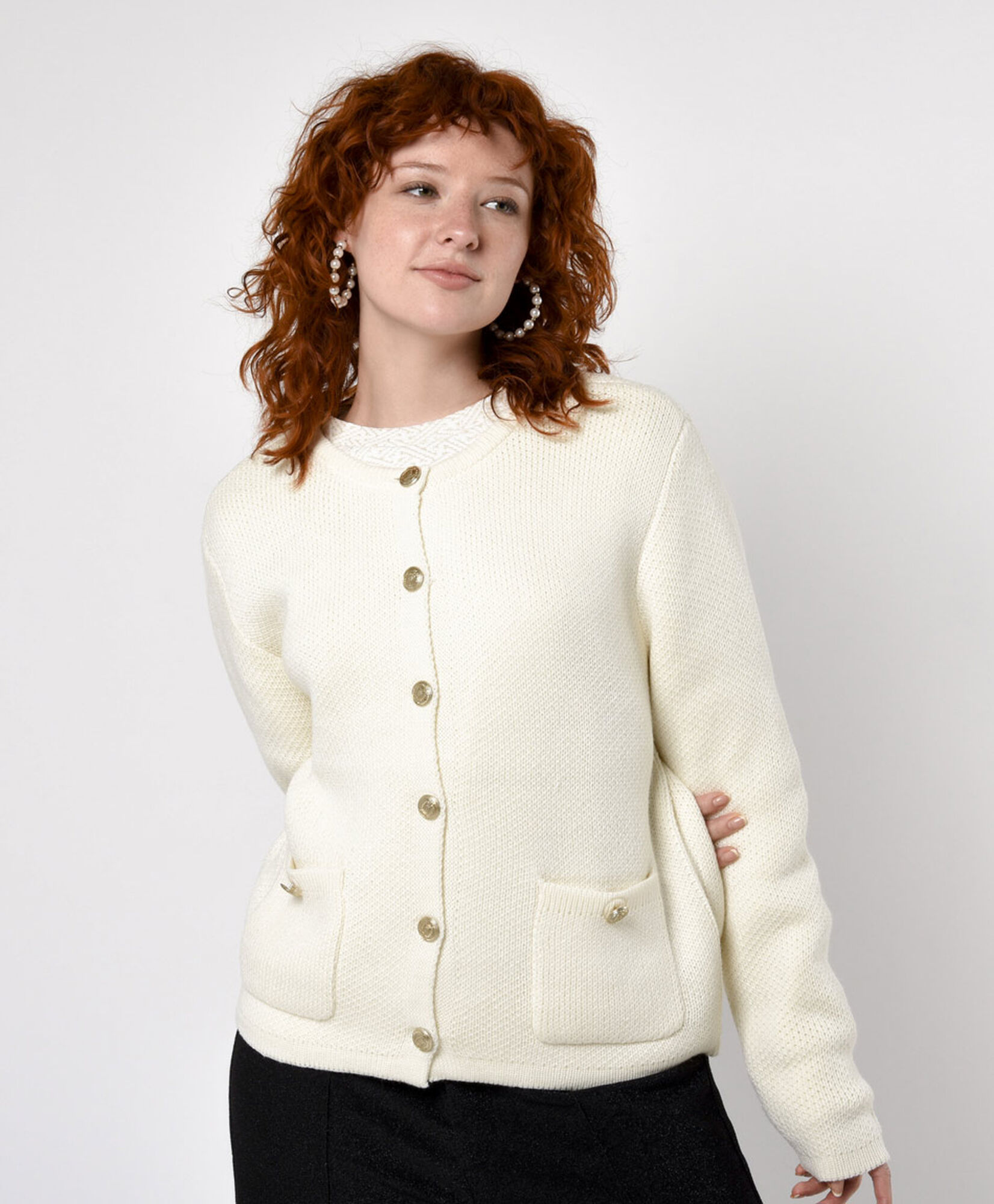 Chaqueta mujer tejida botones Chaqueta mujer tejida botones