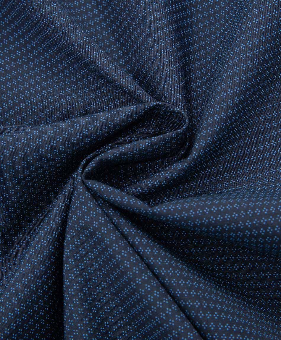 Camisa hombre mini print azul
