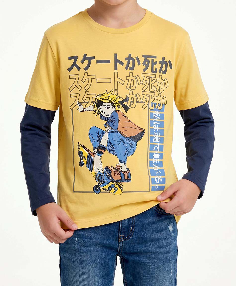 Polera ni&ntilde;o manga larga anime