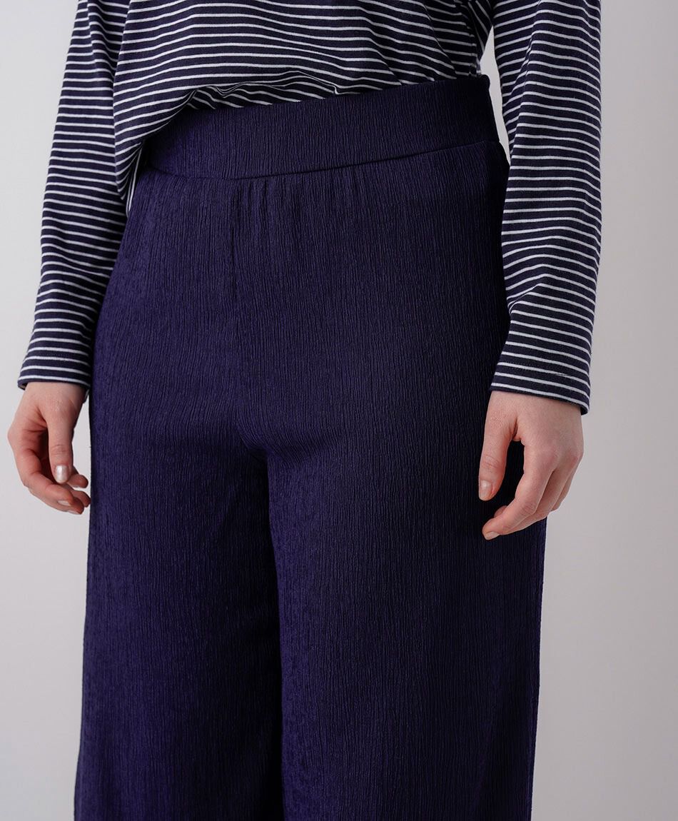 Pantal&oacute;n mujer wrinkled azul