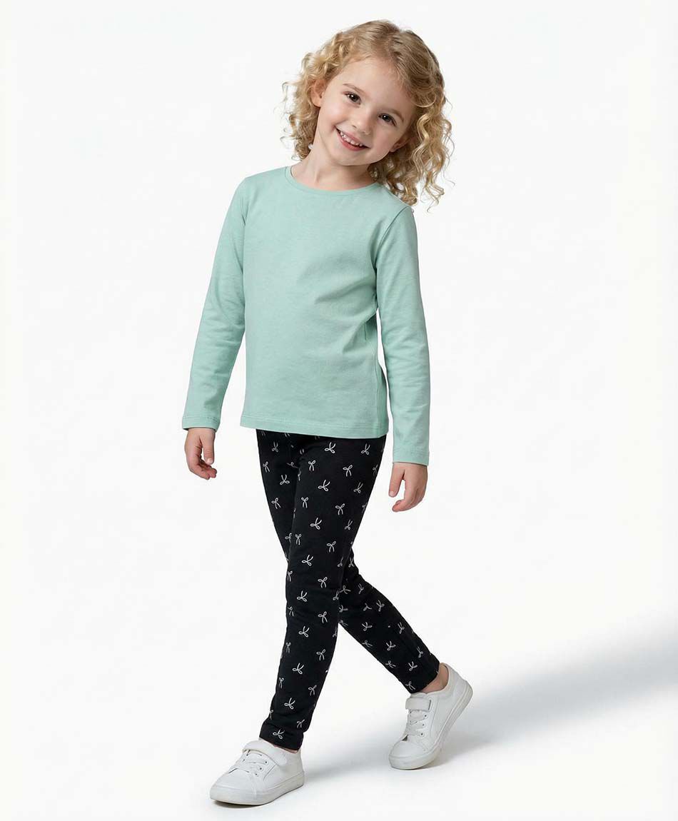 Leggins ni&ntilde;a forrada cintas