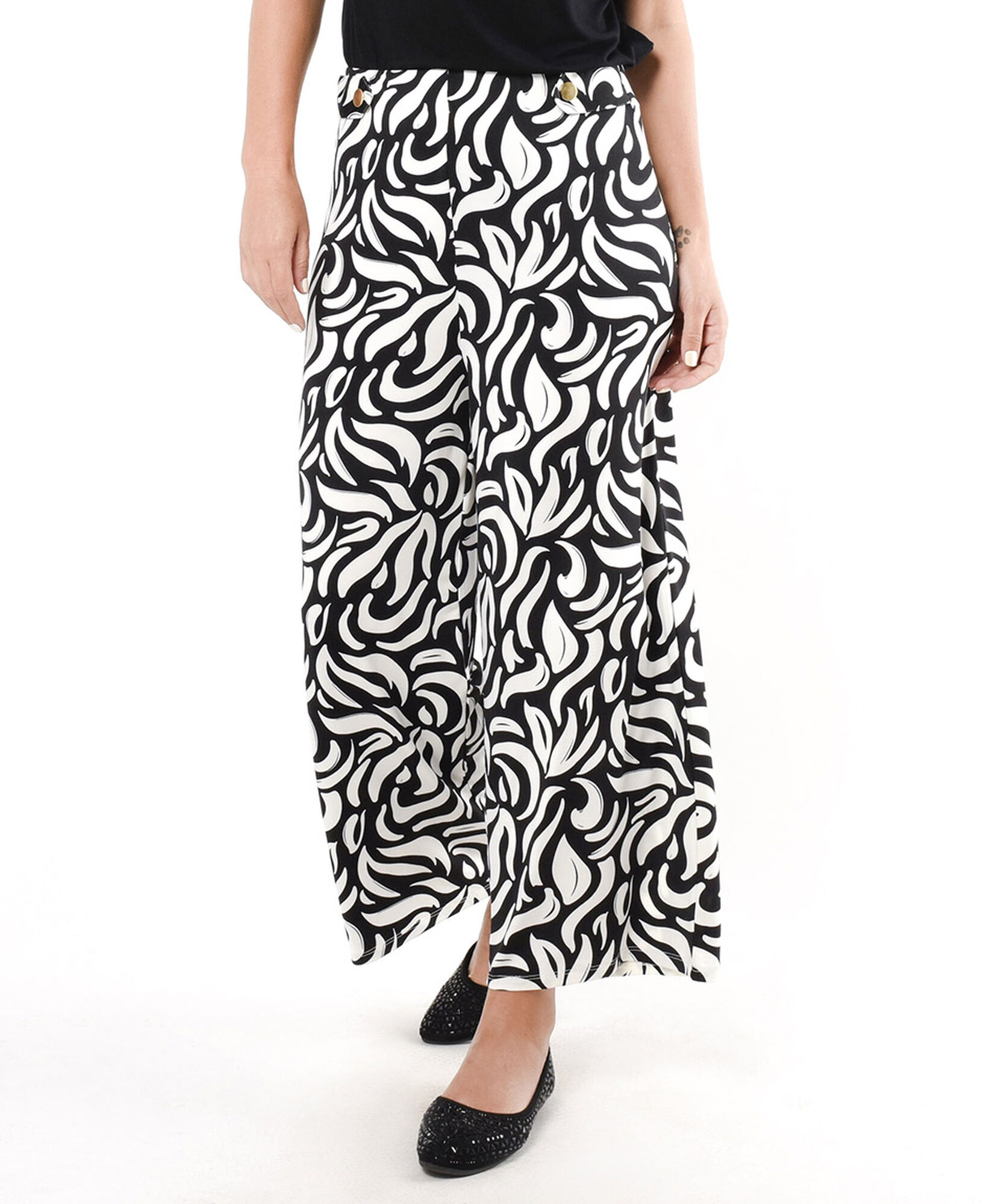 Pantalón mujer hojas palazzo Pantalón mujer hojas palazzo