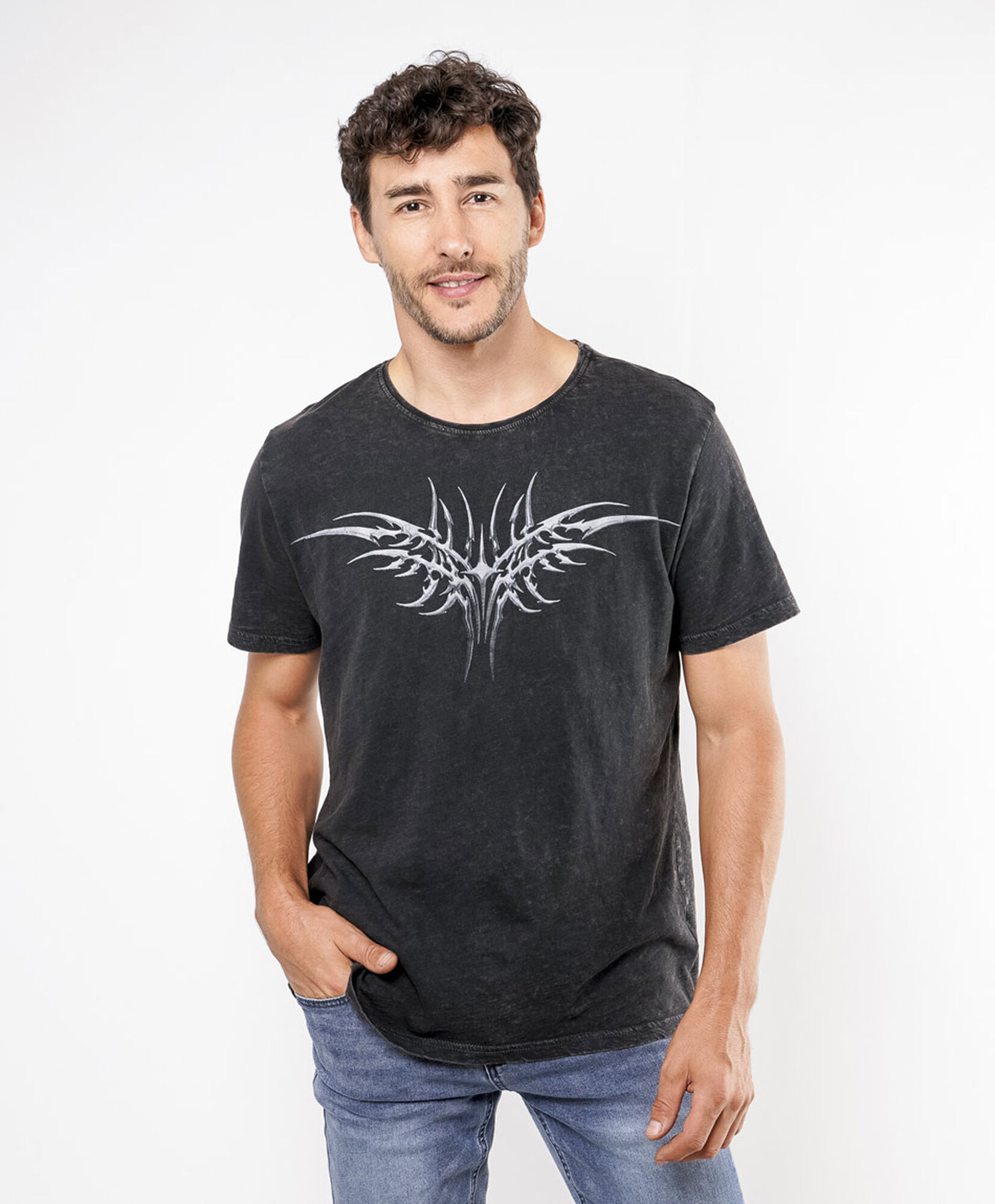 Polera hombre print frontal Polera hombre print frontal