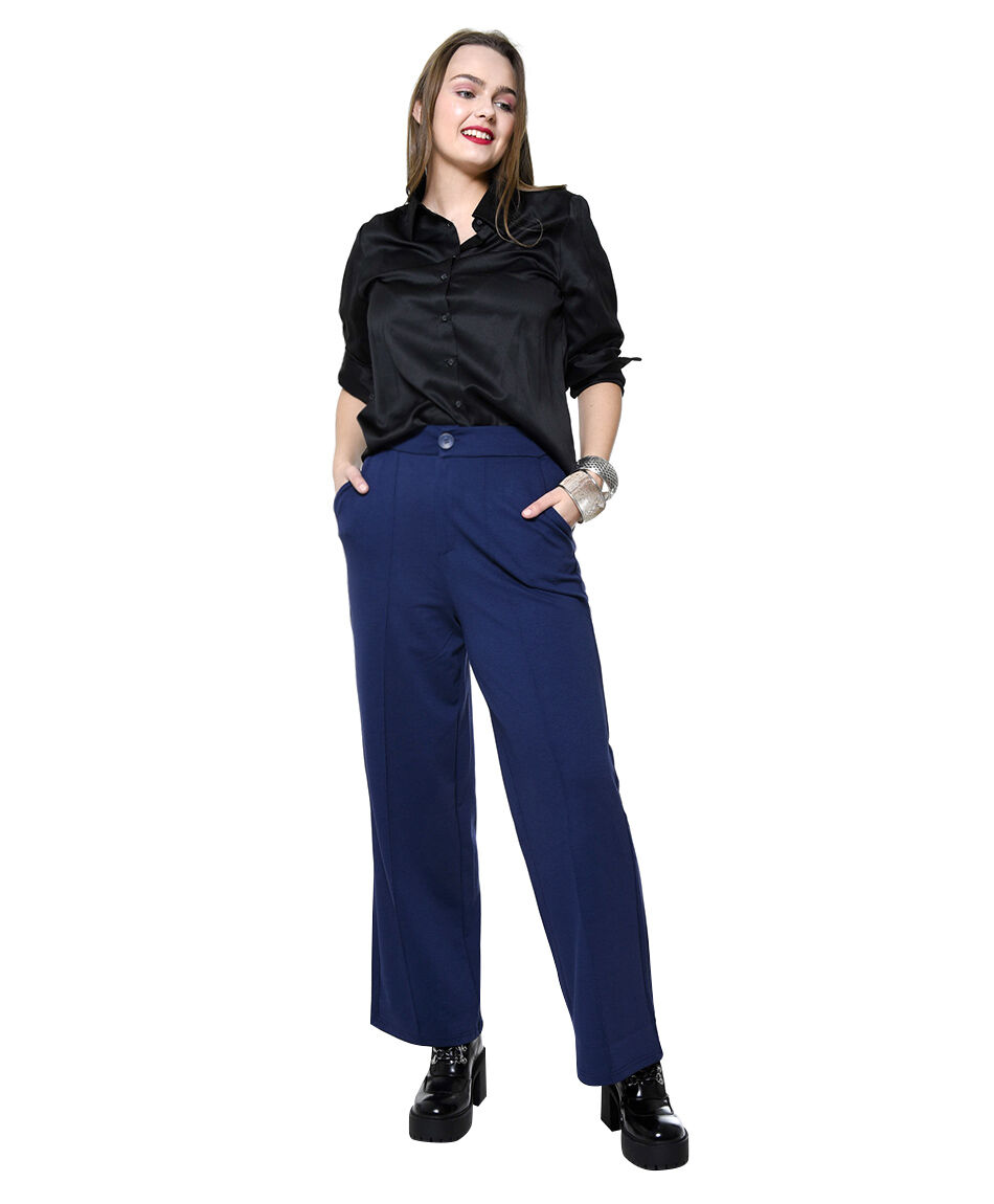 Pantalon ancho bolsillos