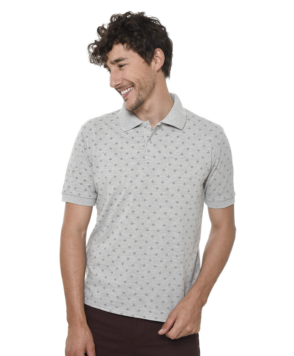Polera polo estampada