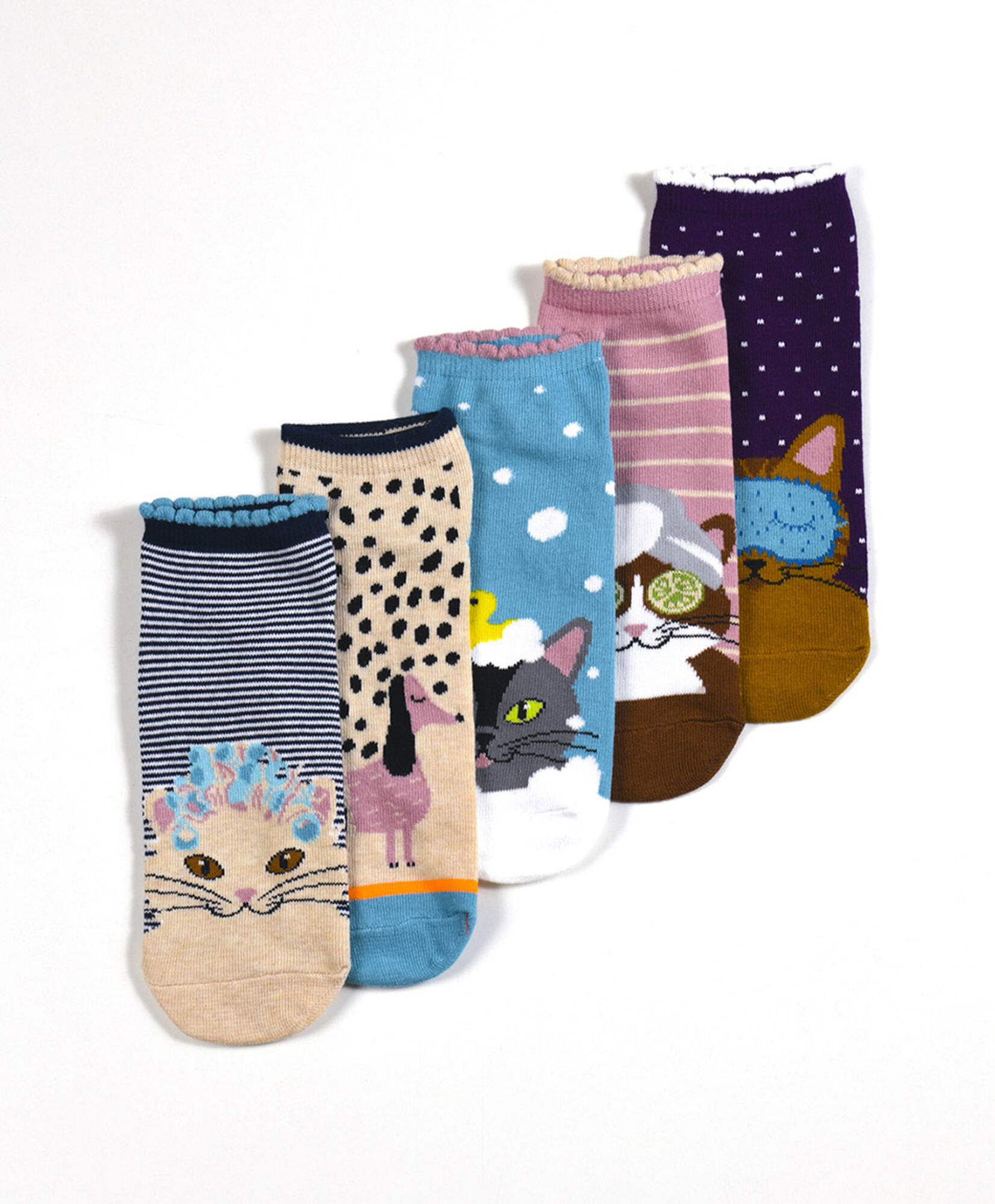 Pack 5 calcetines mujer cortos animales Pack 5 calcetines mujer cortos animales