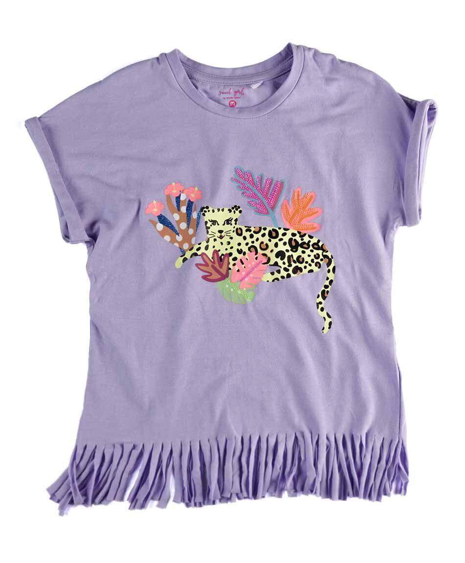 Polera manga mini cuello redondo