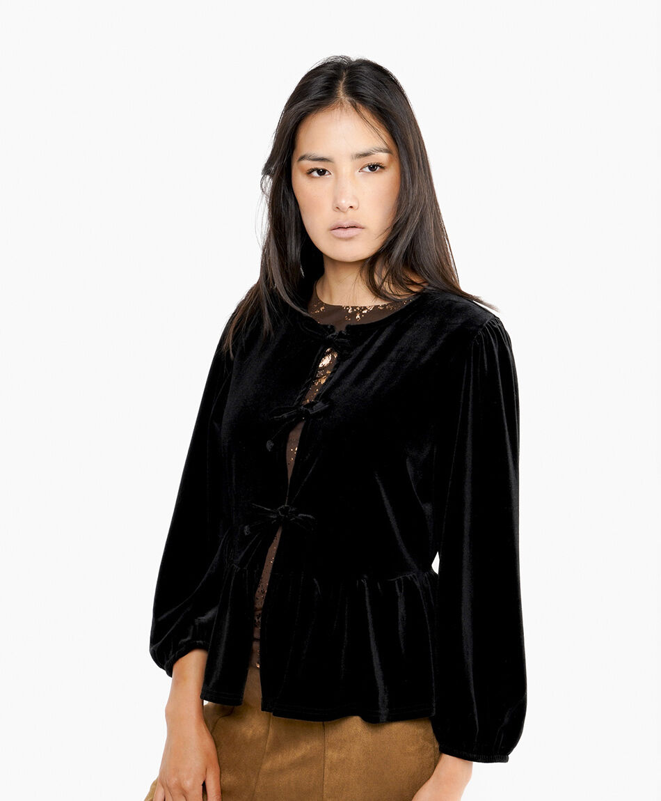 Tapado mujer lazos velvet