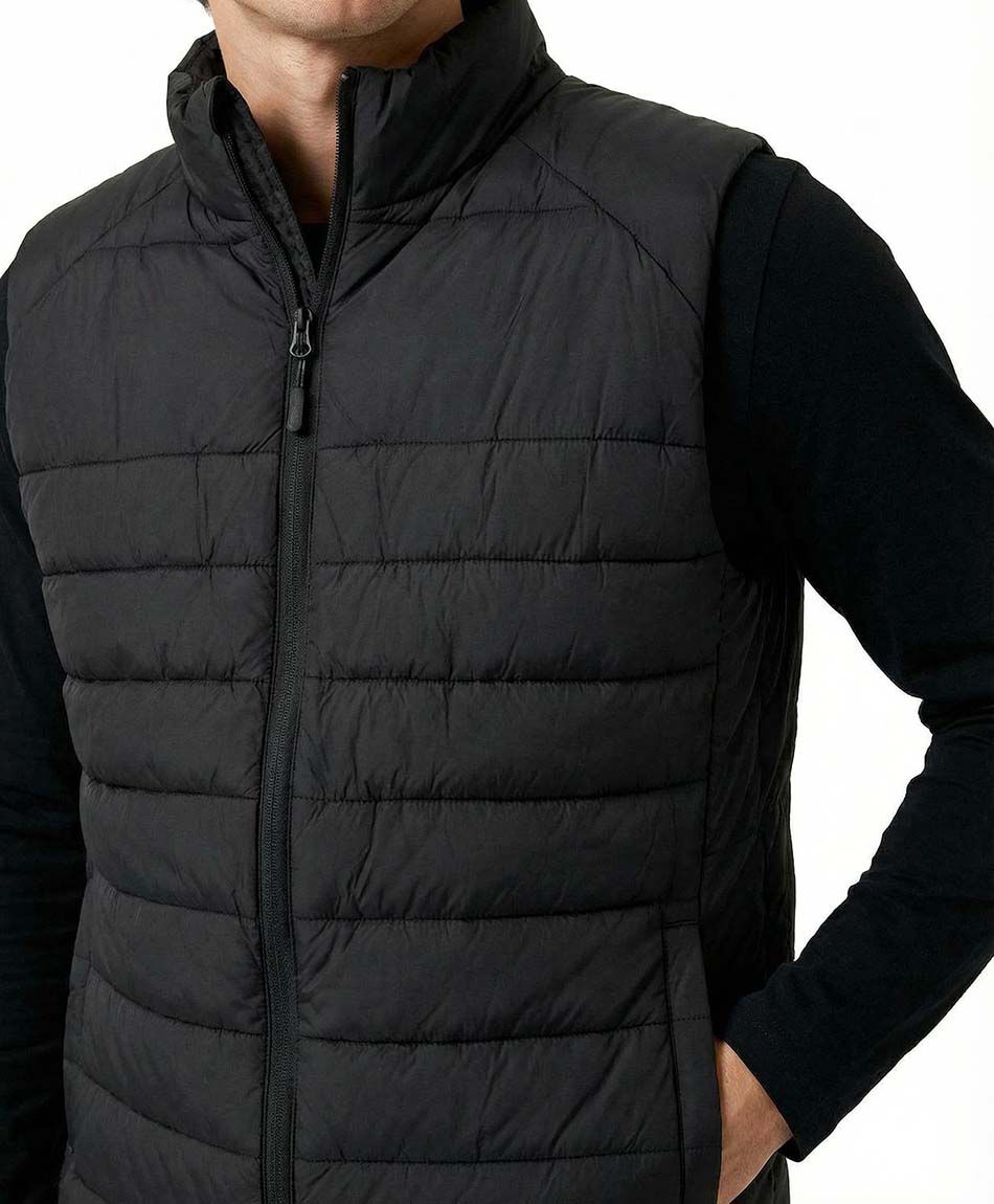 Parka deportiva hombre sin mangas negro