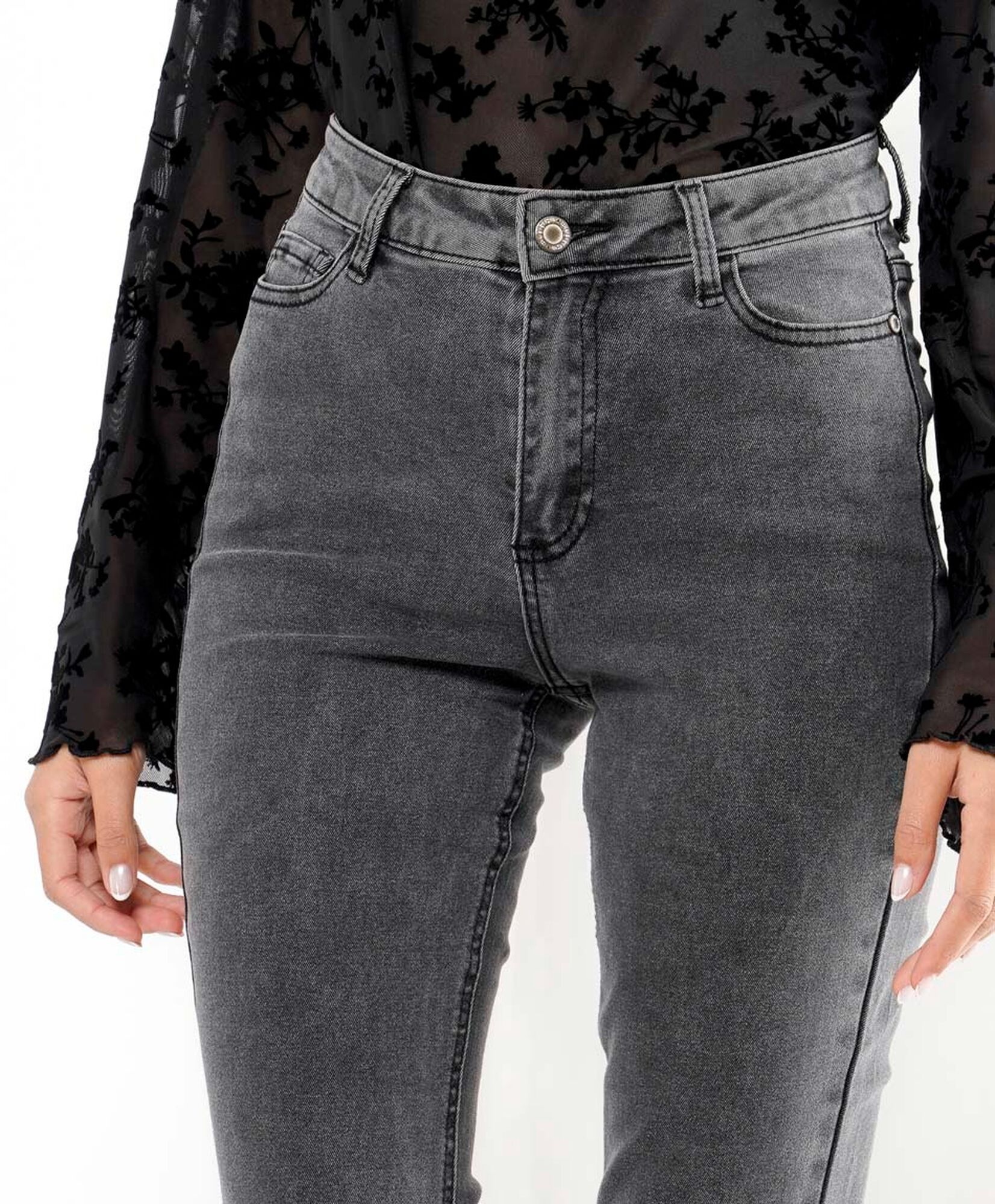 Jeans mujer gris flare Jeans mujer gris flare