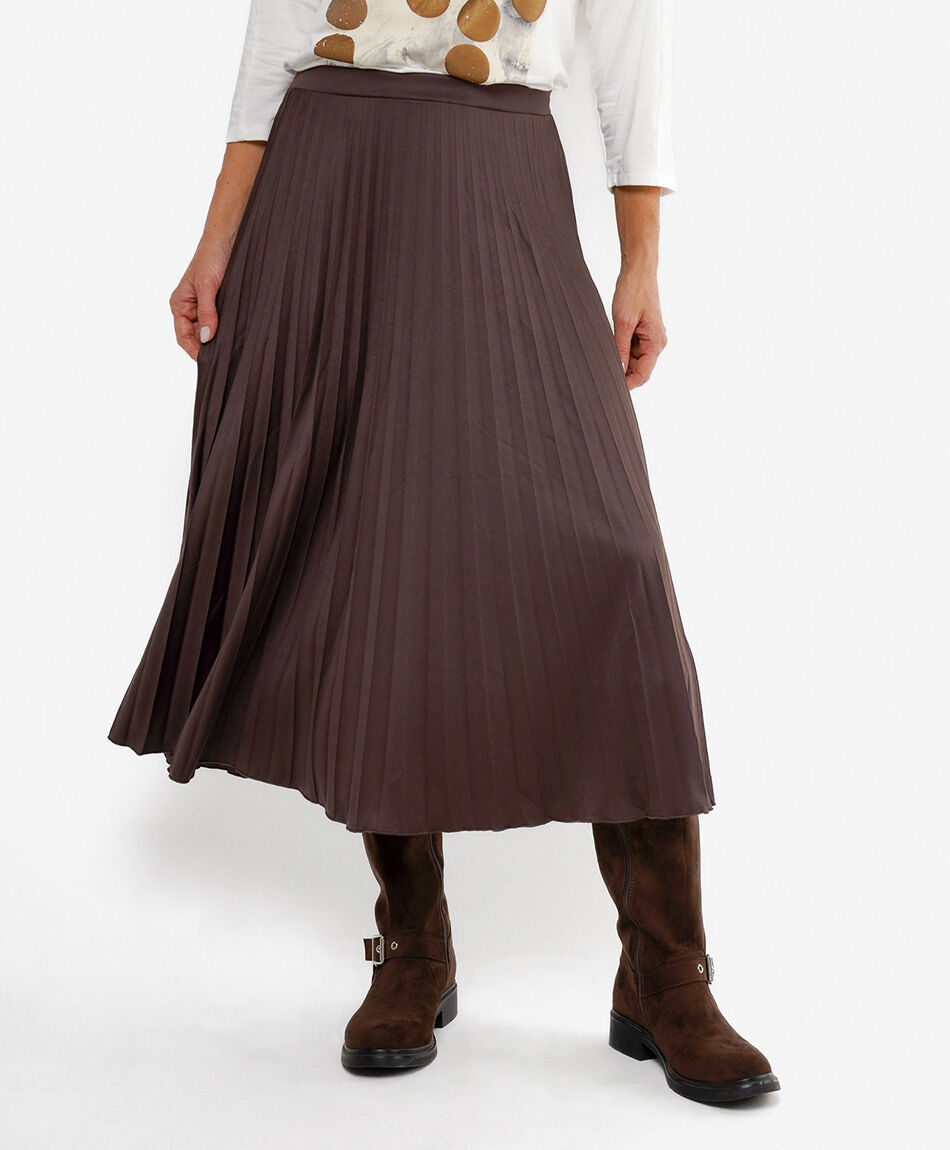 Falda mujer larga plisada