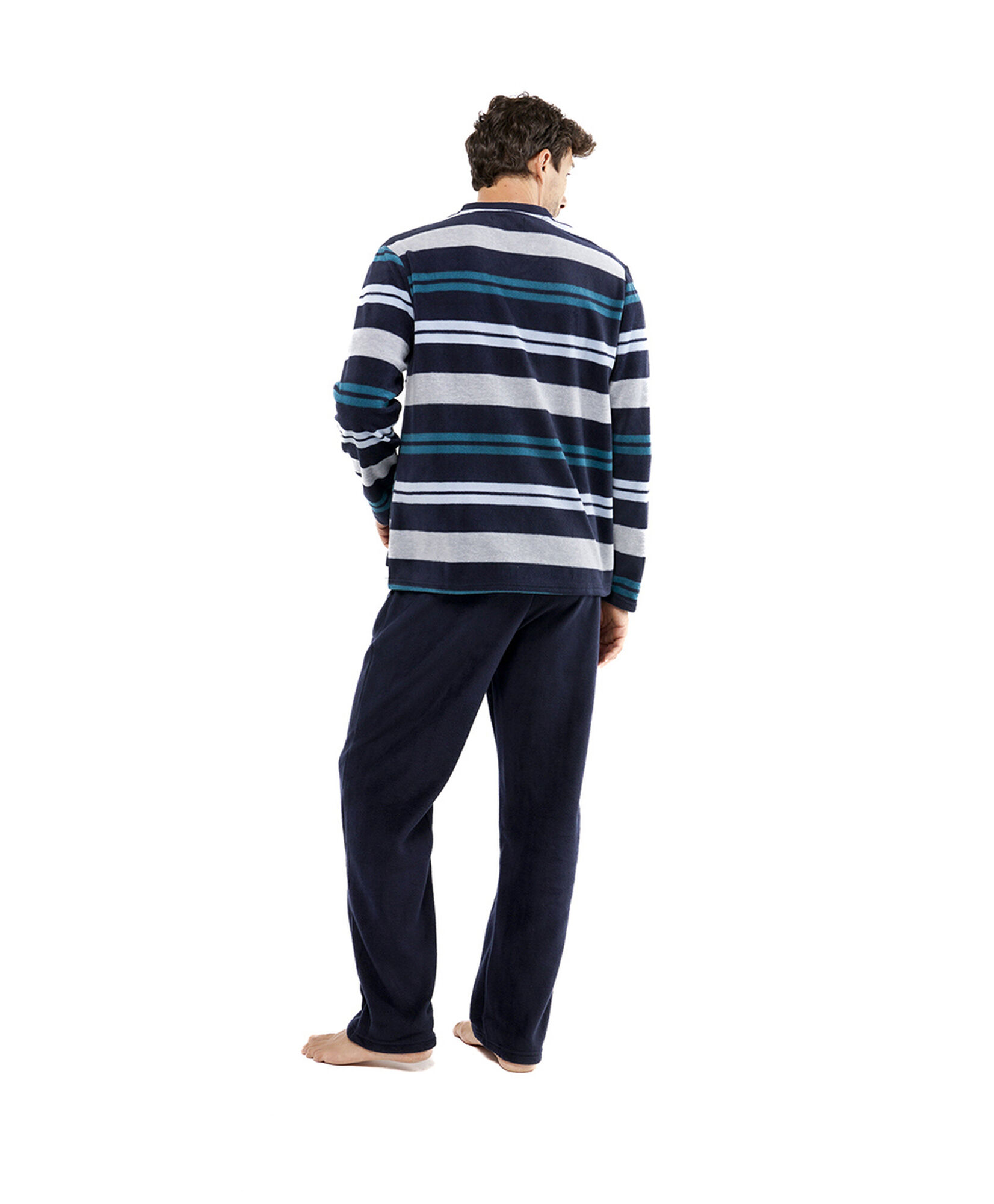 Pijama hombre polar rayas colores Pijama hombre polar rayas colores