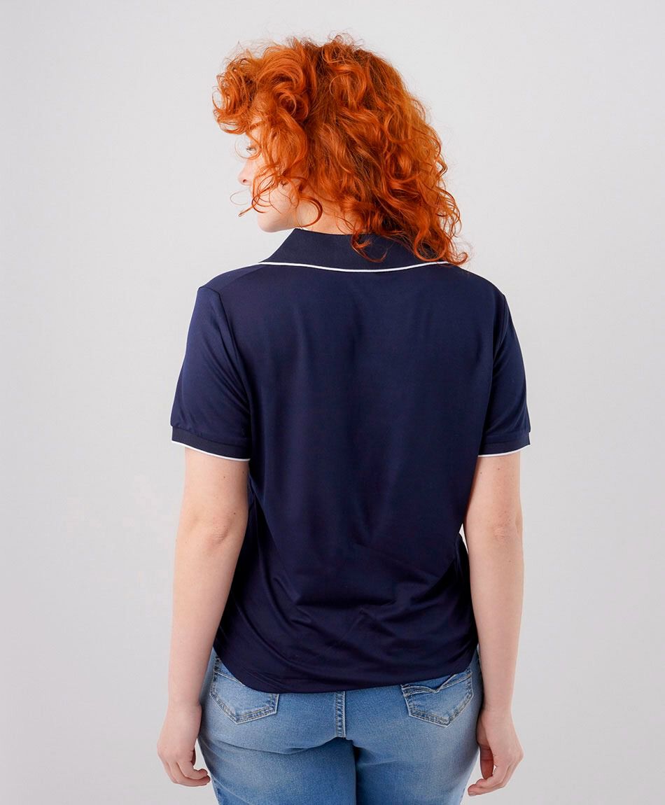 Polera mujer polo piping