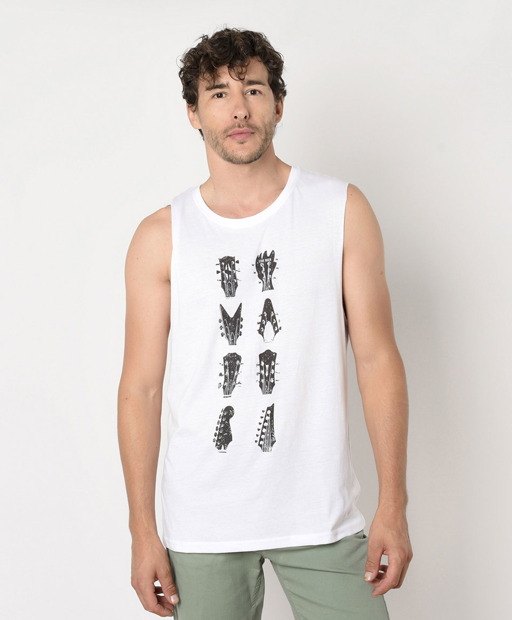 Polera hombre guitarras sin mangas Polera hombre guitarras sin mangas