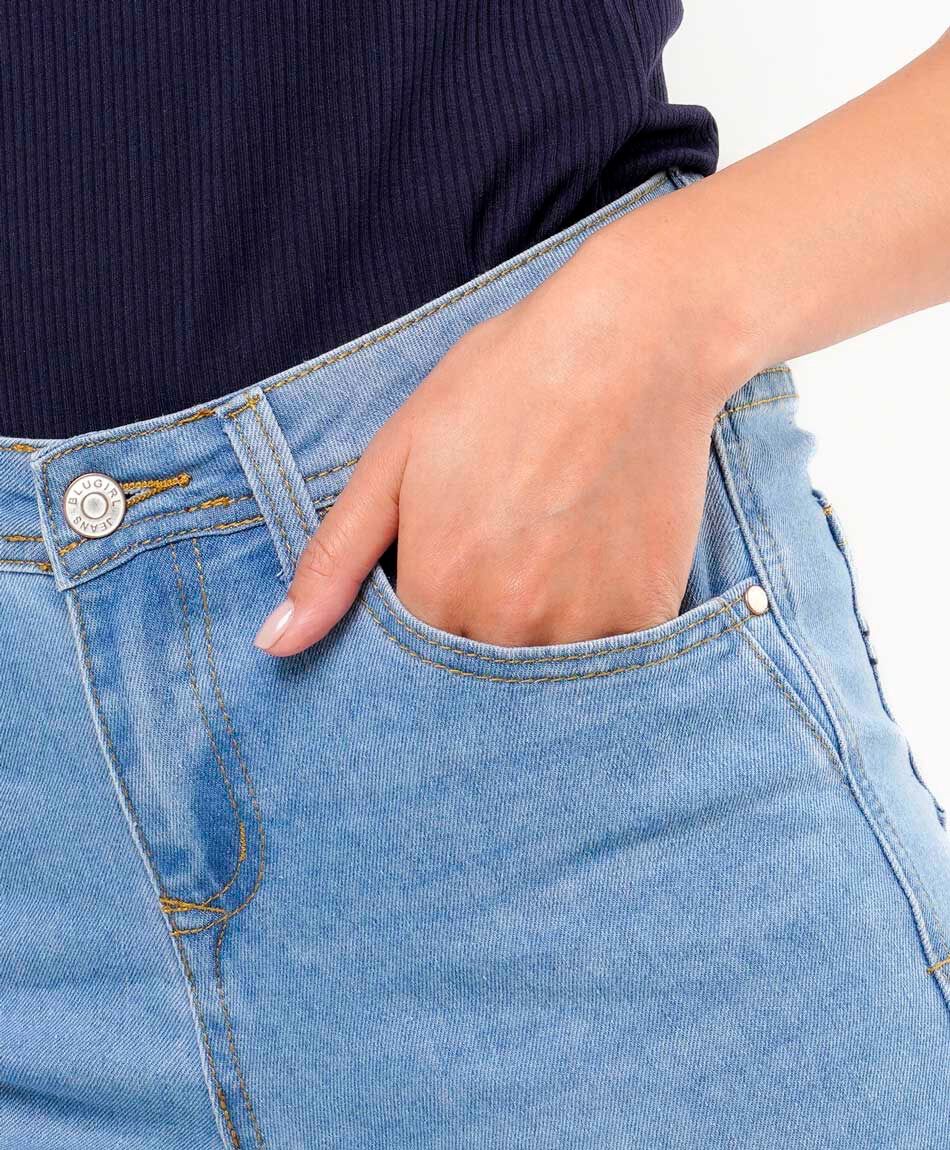 Jeans mujer capri liso