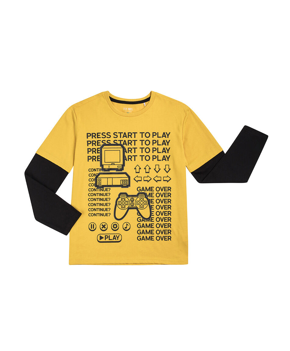 Polera ni&ntilde;o estampado hora de jugar