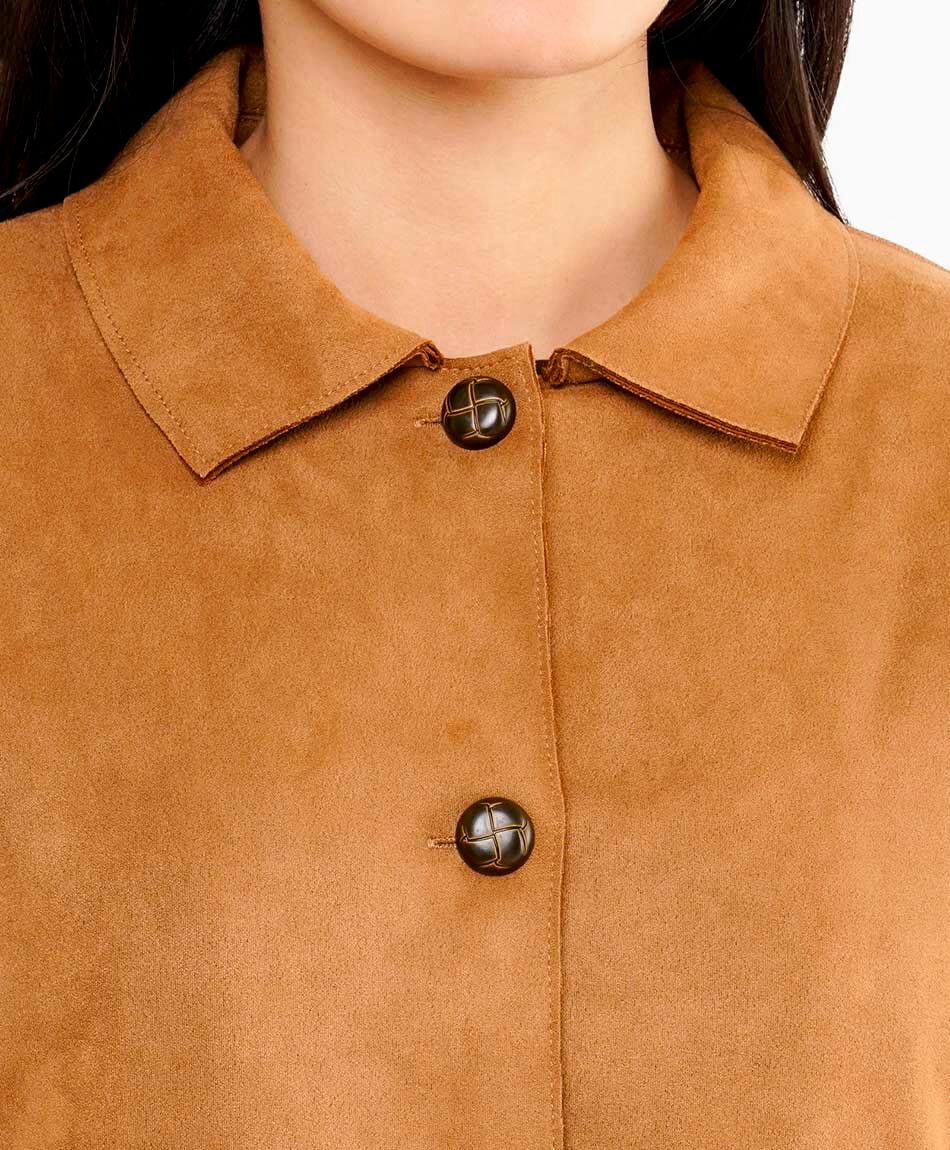 Chaqueta mujer estilo safari canela