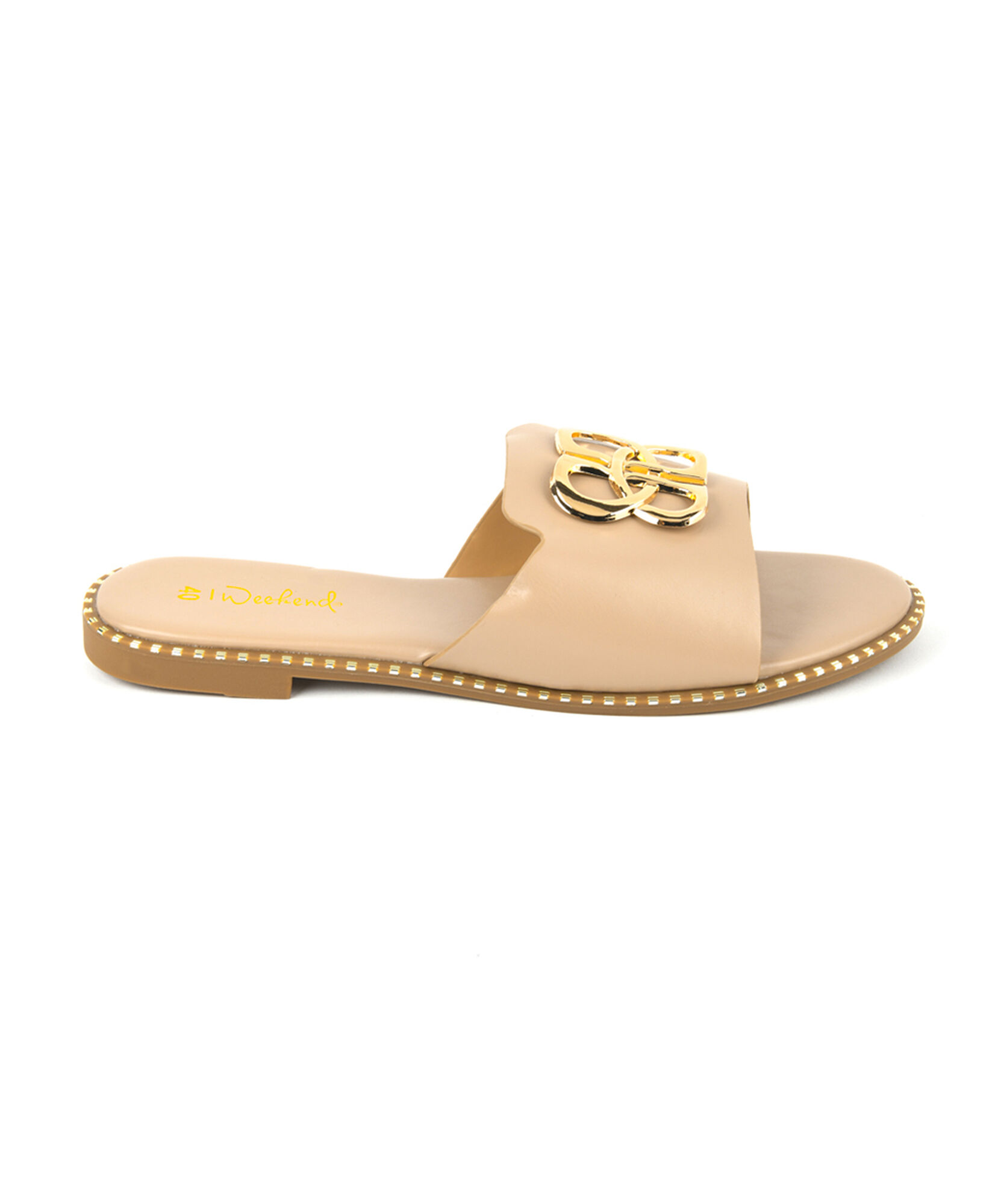 Sandalia mujer beige y dorado Sandalia mujer beige y dorado