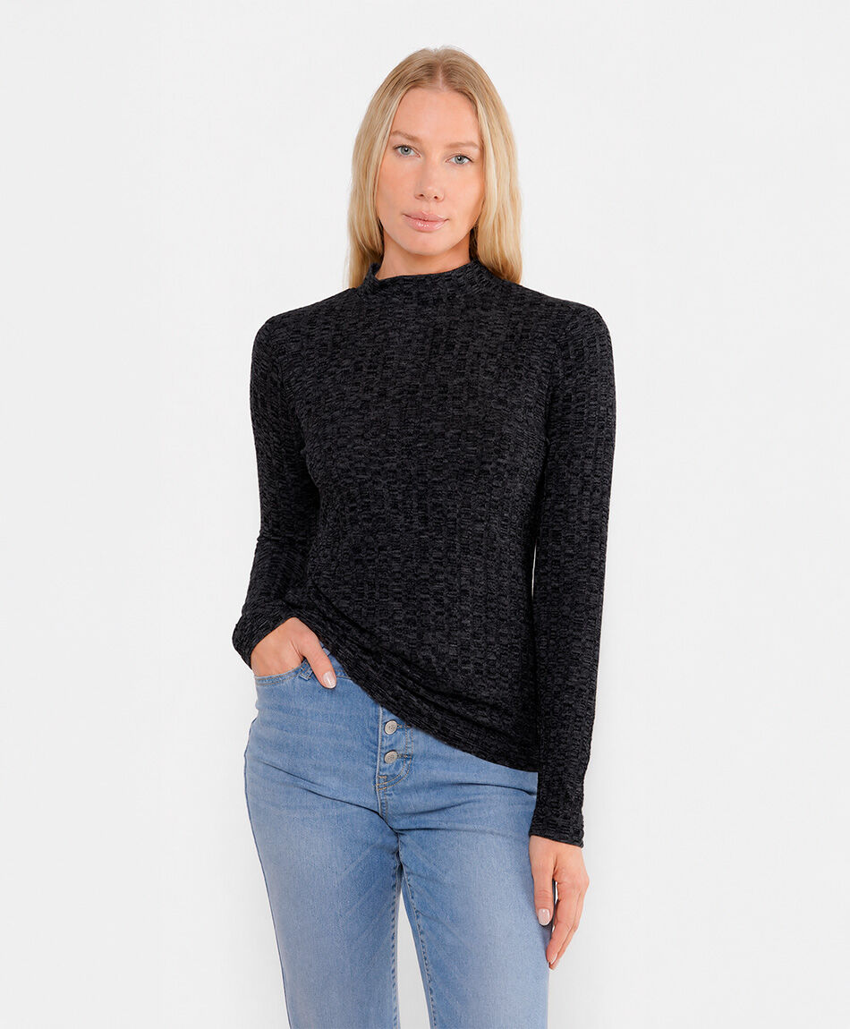 Polera mujer canal&eacute; lanoso