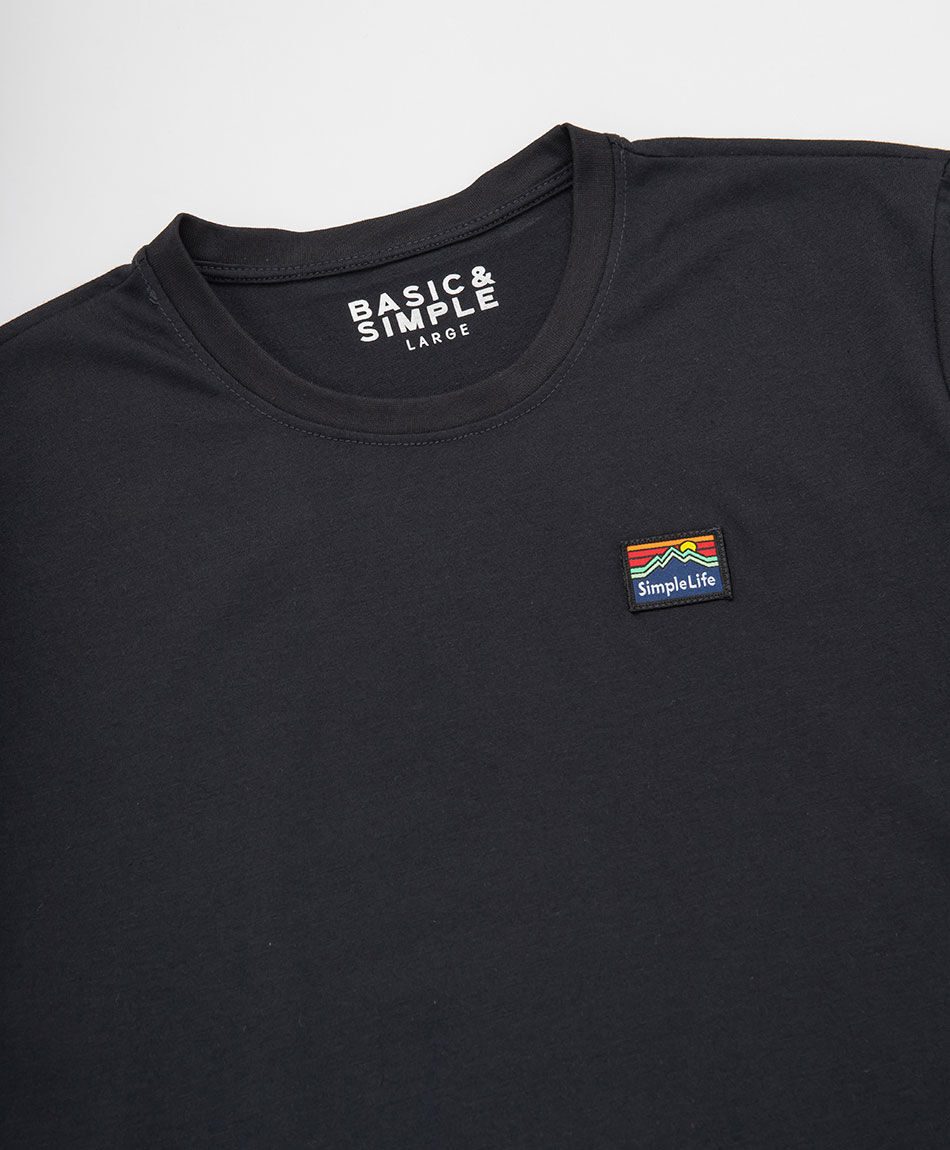 Polera hombre lisa logo