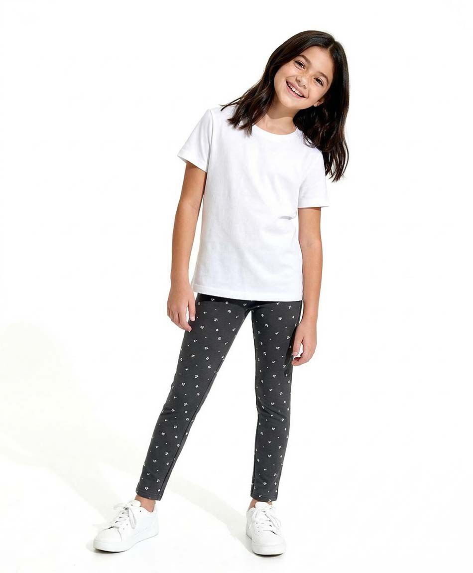 Leggins ni&ntilde;a forrada florcitas
