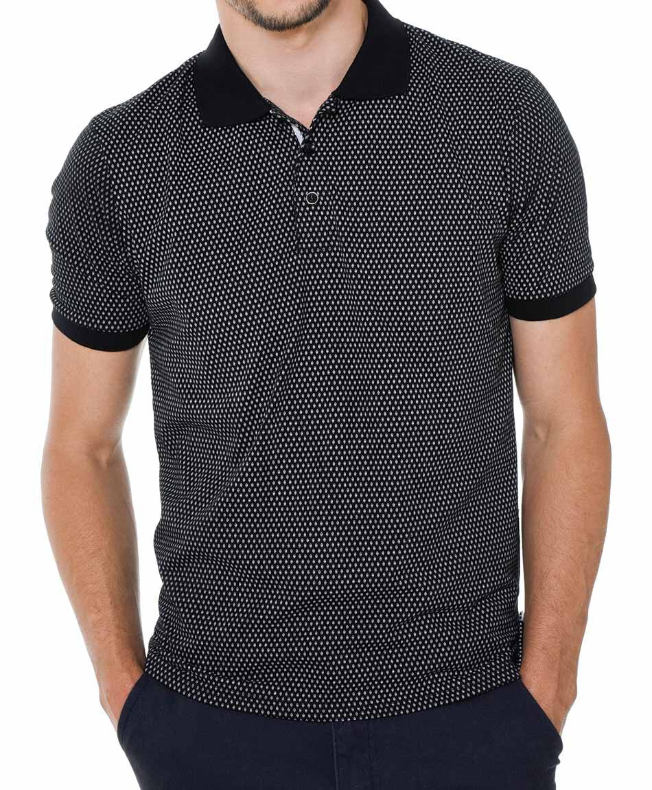 Polera polo estampada