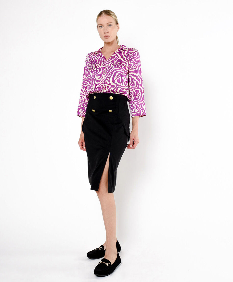 Falda mujer botones midi