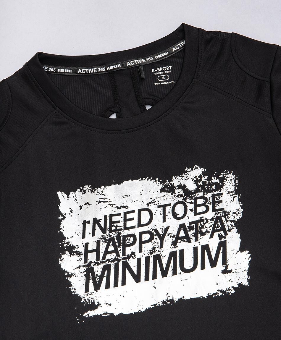 Polera deportiva mujer print foil