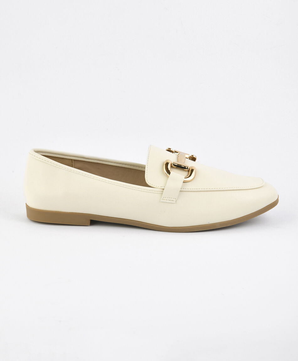 Mocas&iacute;n mujer detalle dorado
