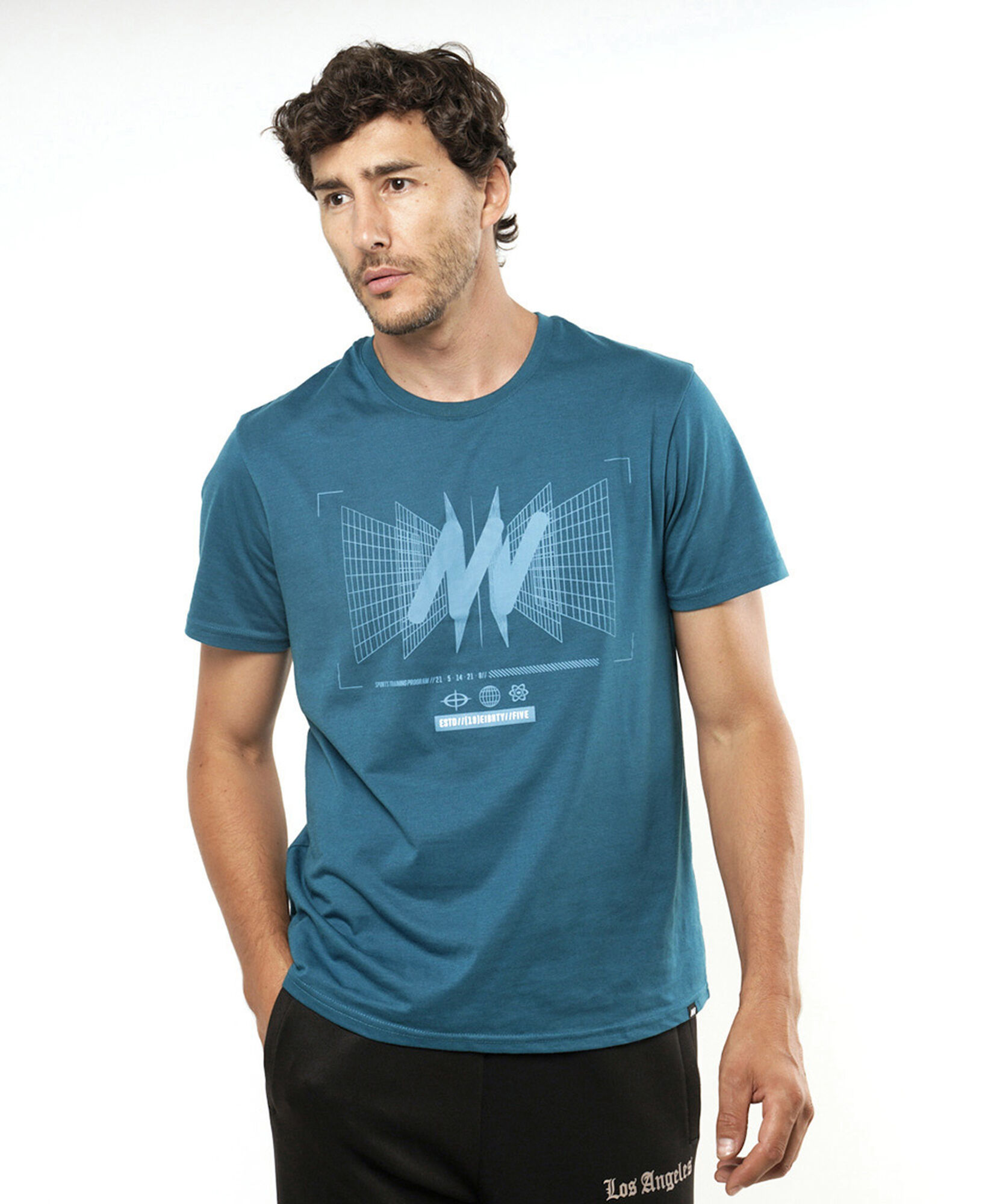 Polera deportiva hombre print cuadros Polera deportiva hombre print cuadros