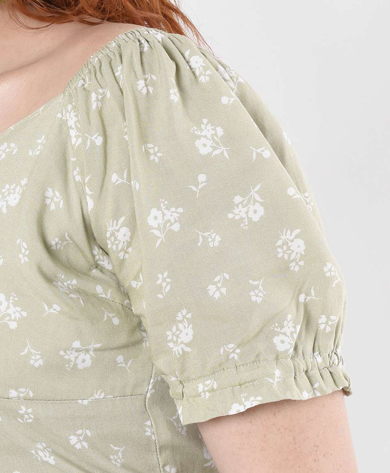 Blusa mujer floral botones crop Blusa mujer floral botones crop