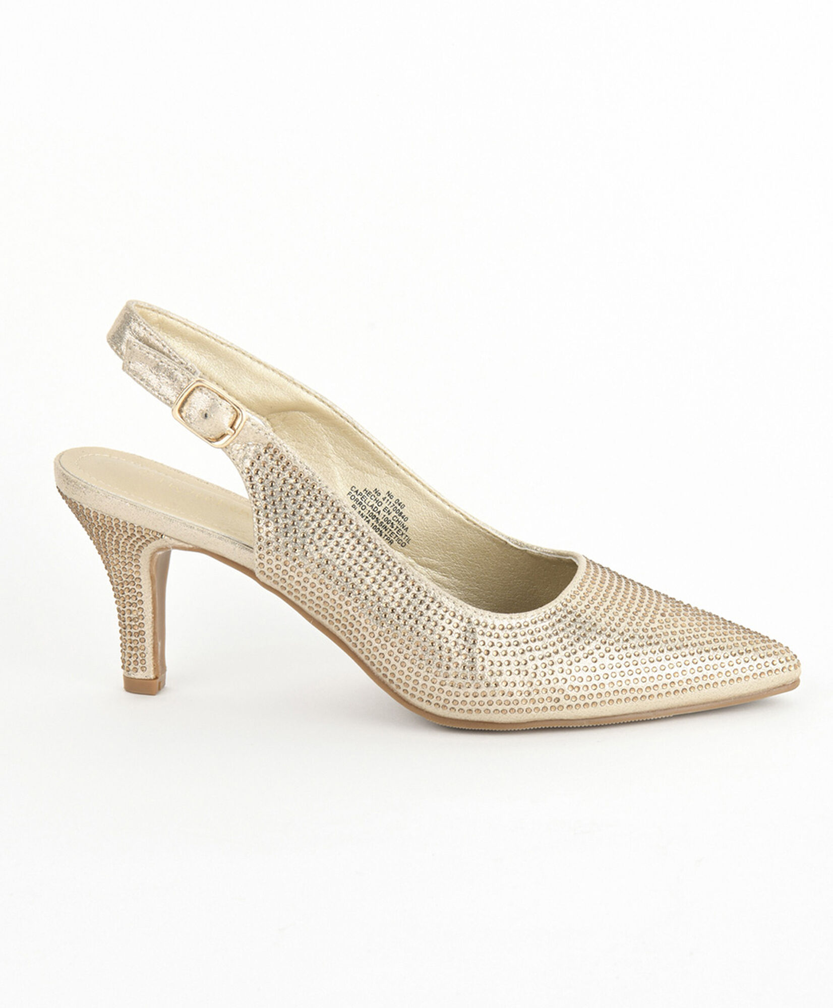 Zapato mujer brillos dorado Zapato mujer brillos dorado