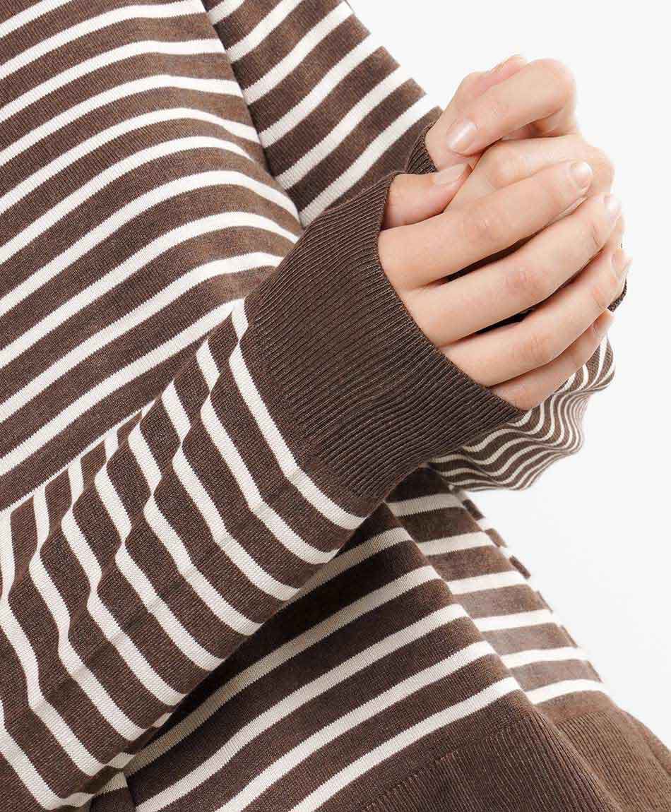 Sweater mujer cuello redondo dise&ntilde;o lineas