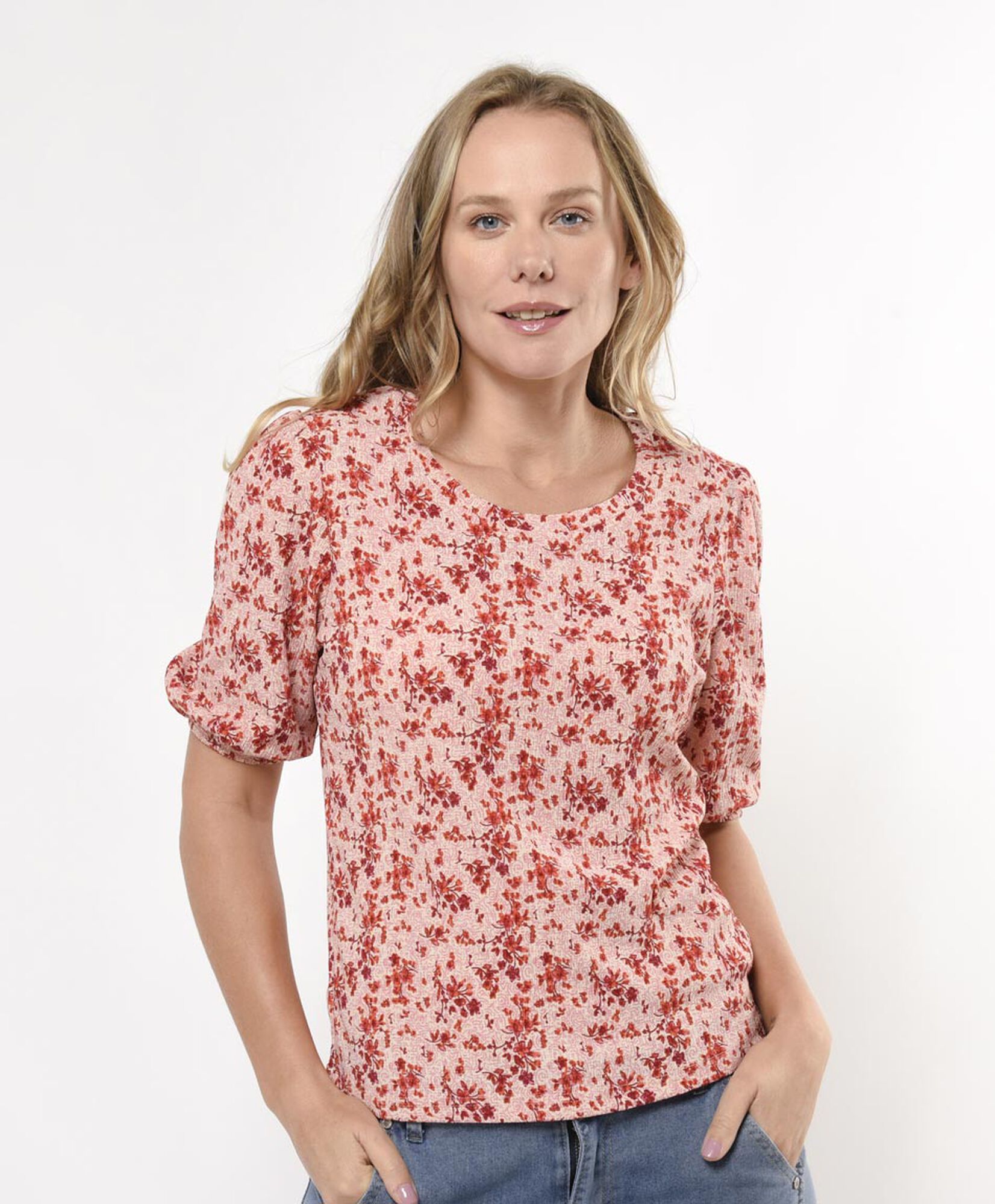 Polera mujer print florcitas Polera mujer print florcitas
