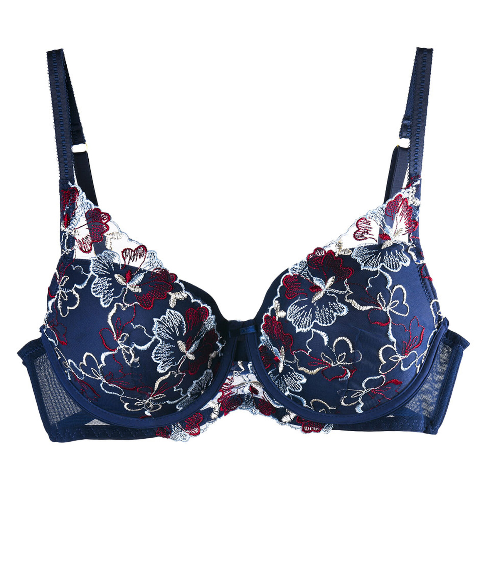 Sostén mujer flores bordadas azul Sostén mujer flores bordadas azul