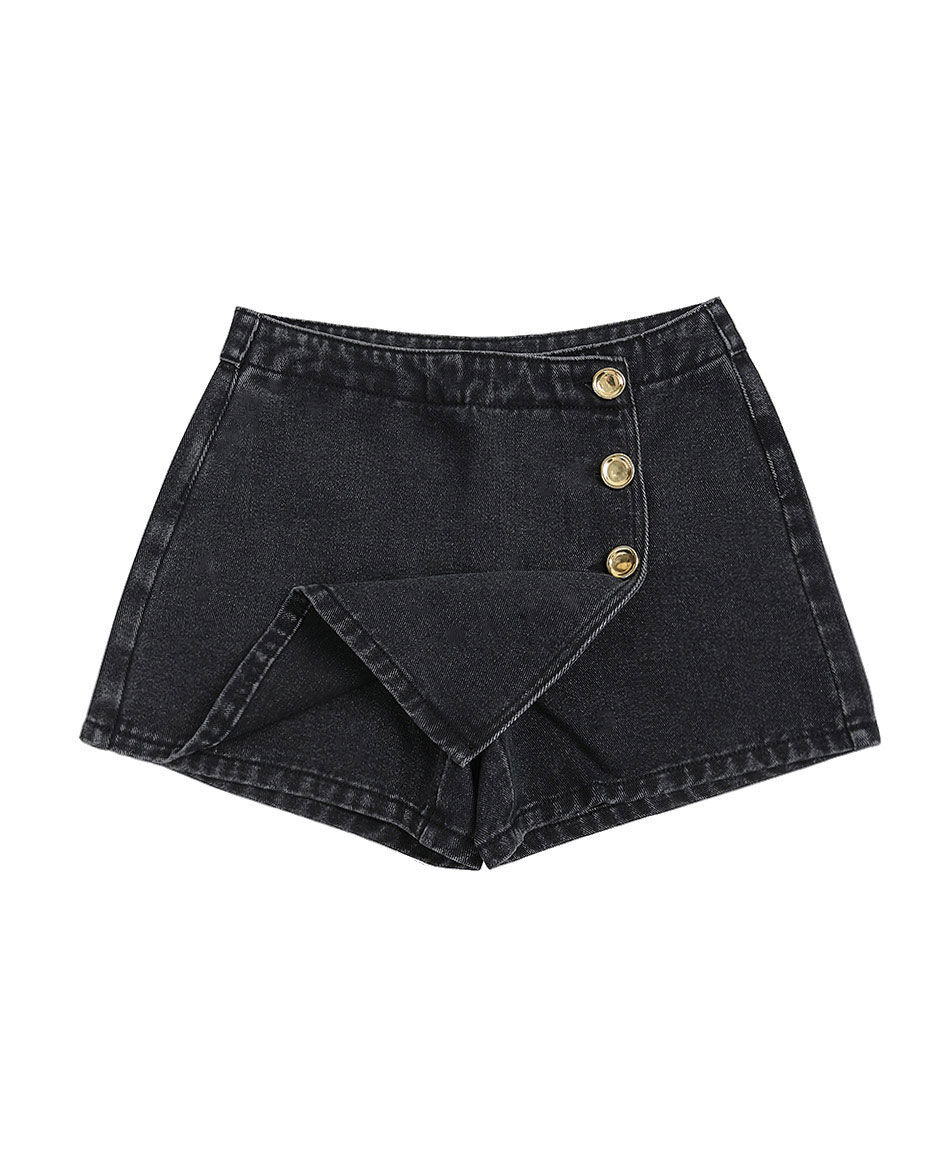 Short ni&ntilde;a dise&ntilde;o falda abotonada