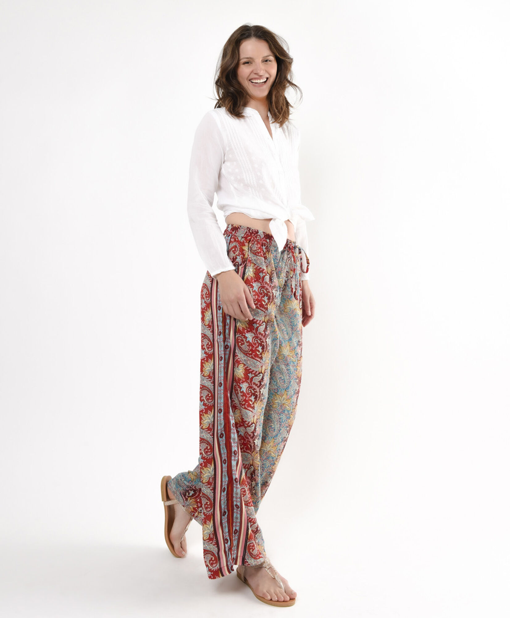Pantalón mujer estampado diseños wide Pantalón mujer estampado diseños wide