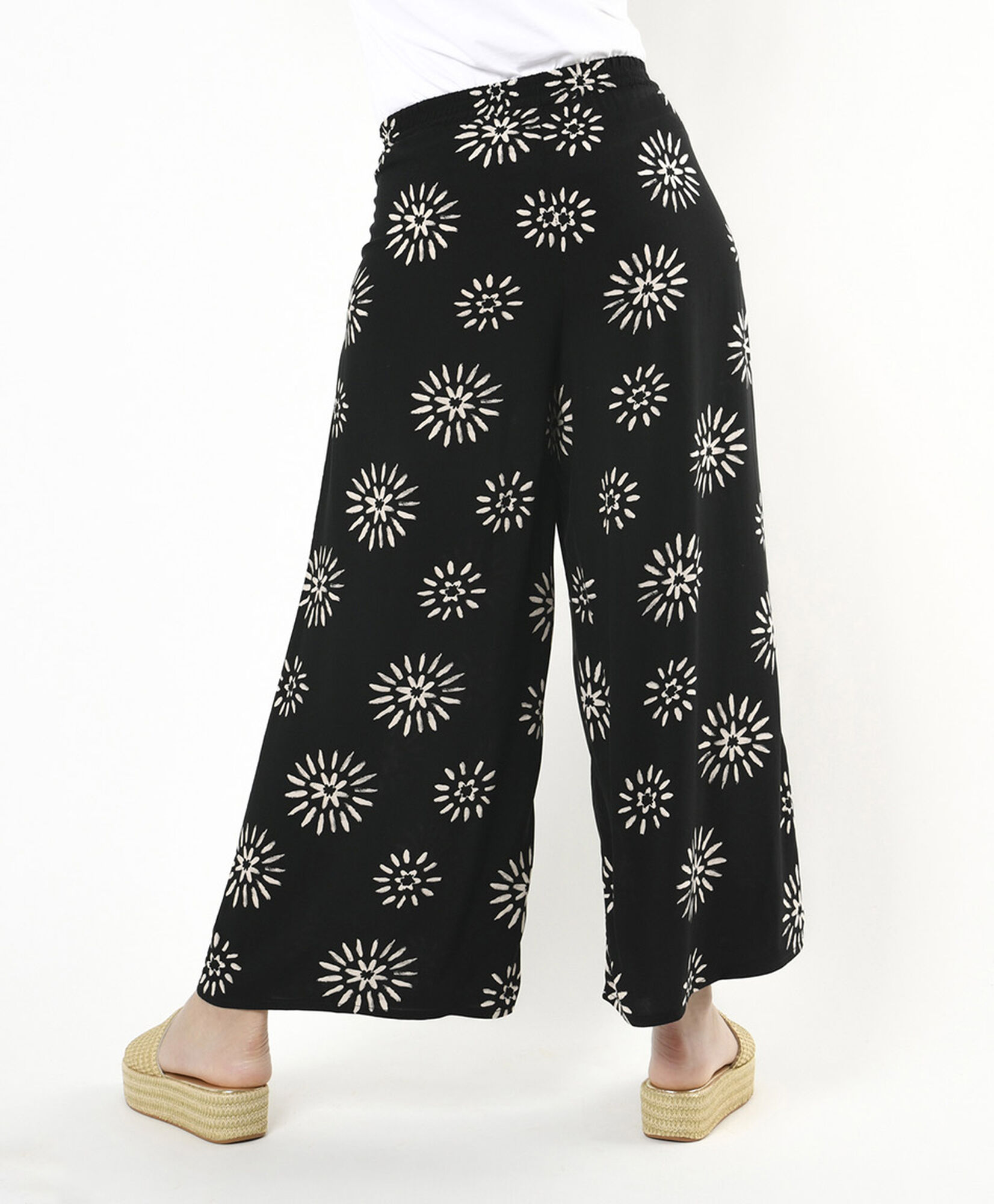 Pantalón mujer flores y líneas Pantalón mujer flores y líneas