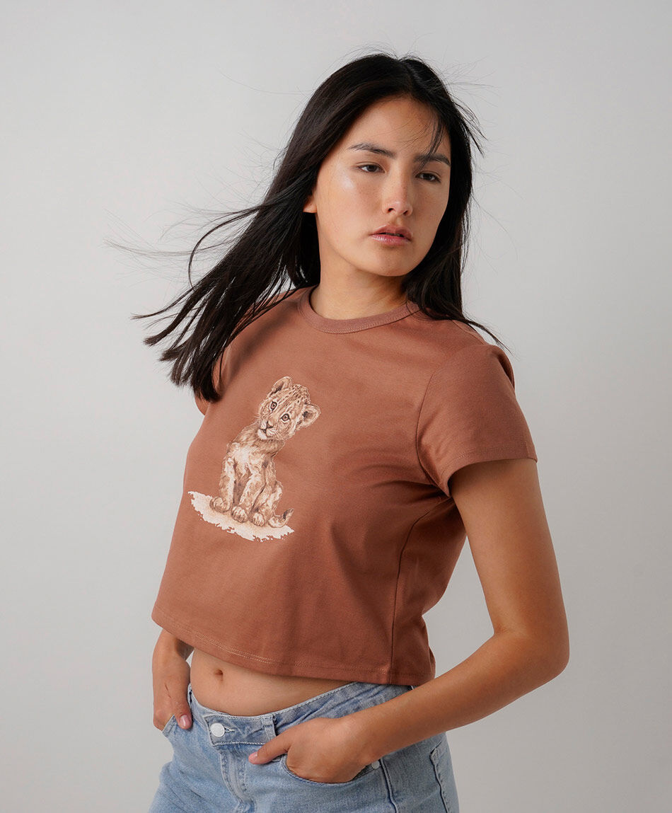 Polera mujer leopardo