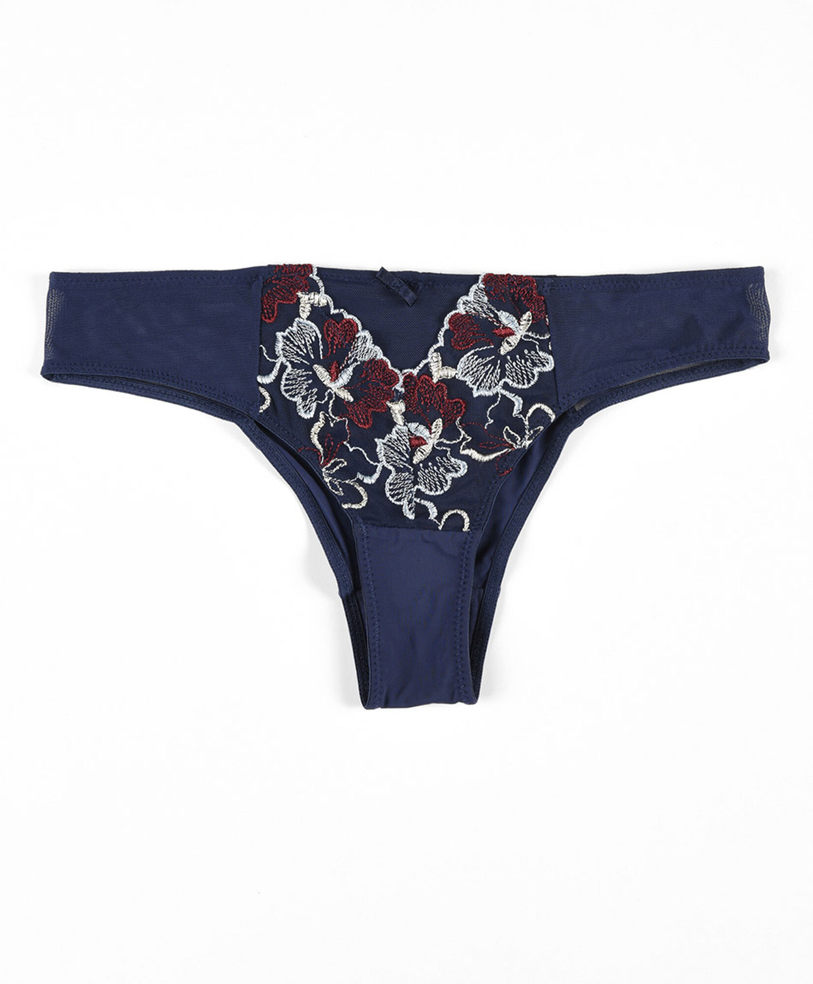 Bikini mujer flores bordadas azul Bikini mujer flores bordadas azul