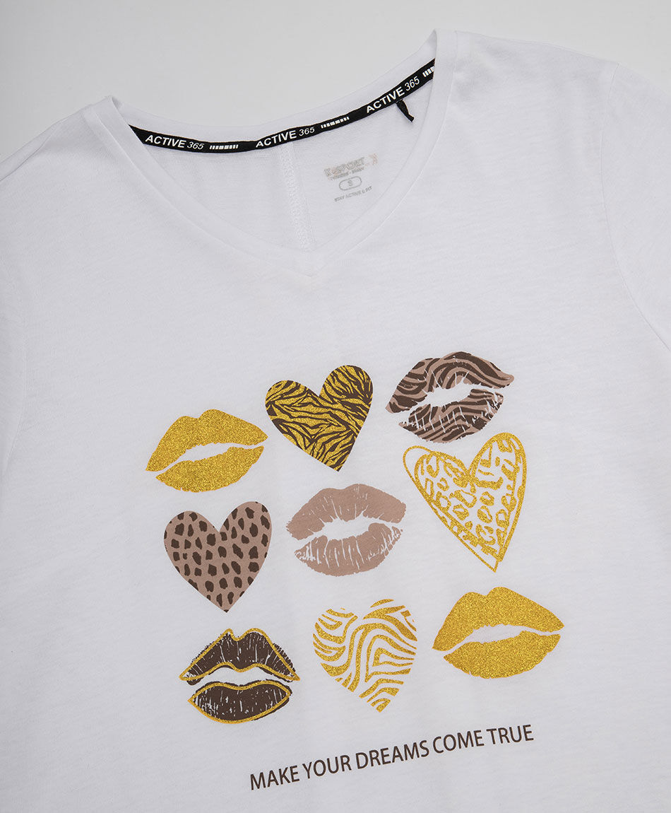 Polera deportiva mujer oversize white